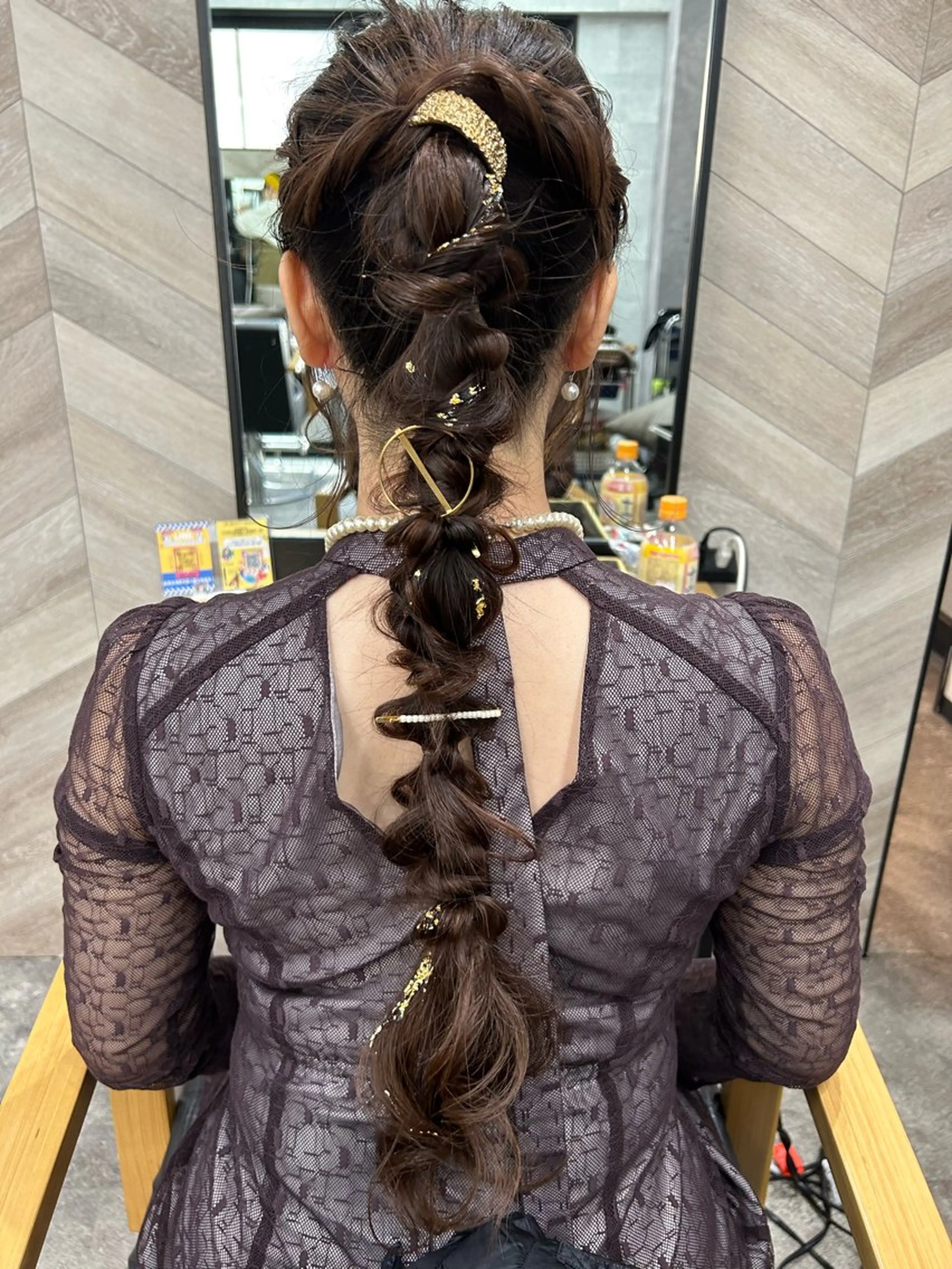 ロング ヘアアレンジ ポニーテール ロング ヘアセット 飯塚 沙衣のヘアスタイル