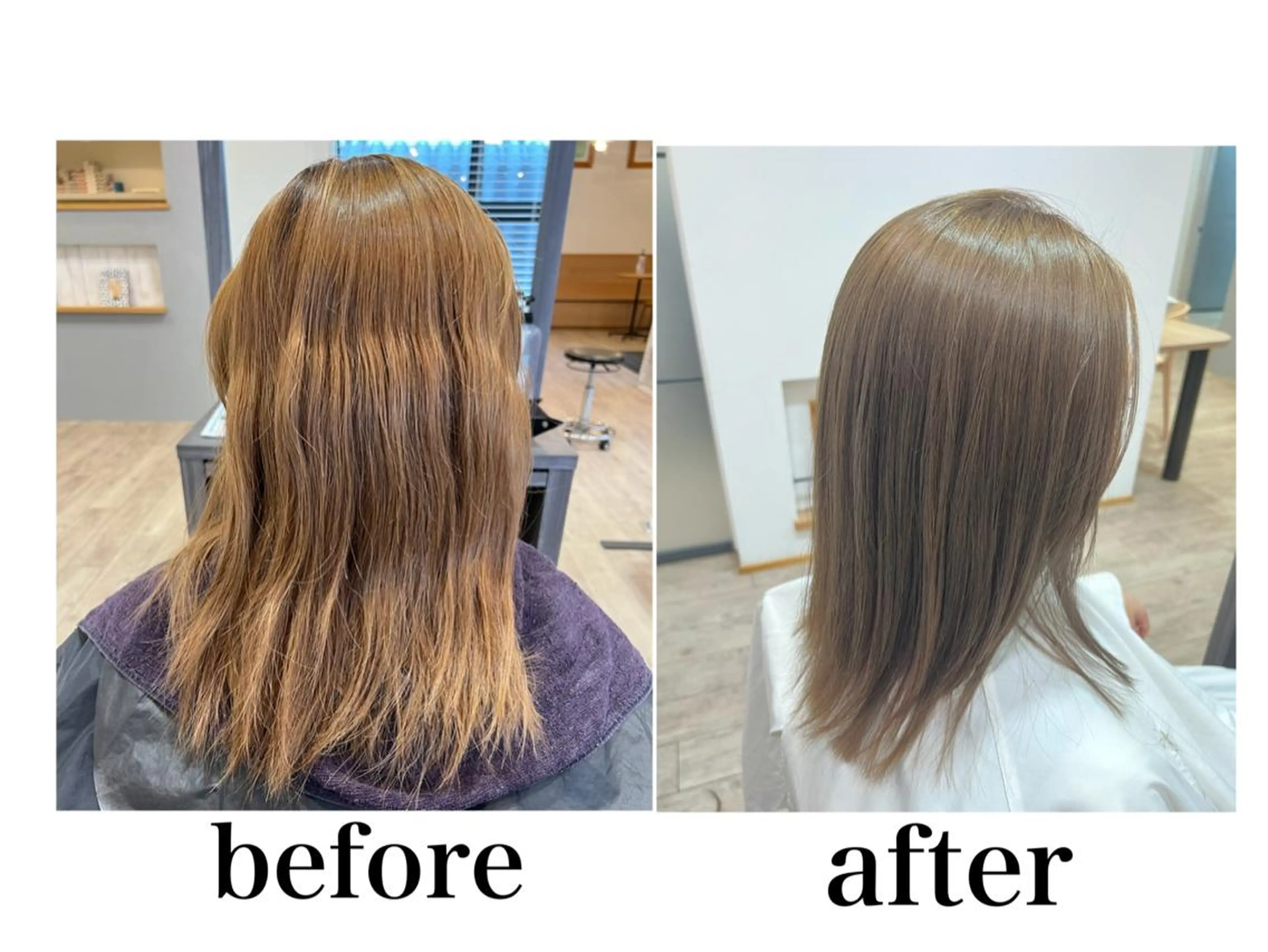 ミディアム カット ヘアカラー 井上 美春のヘアスタイル