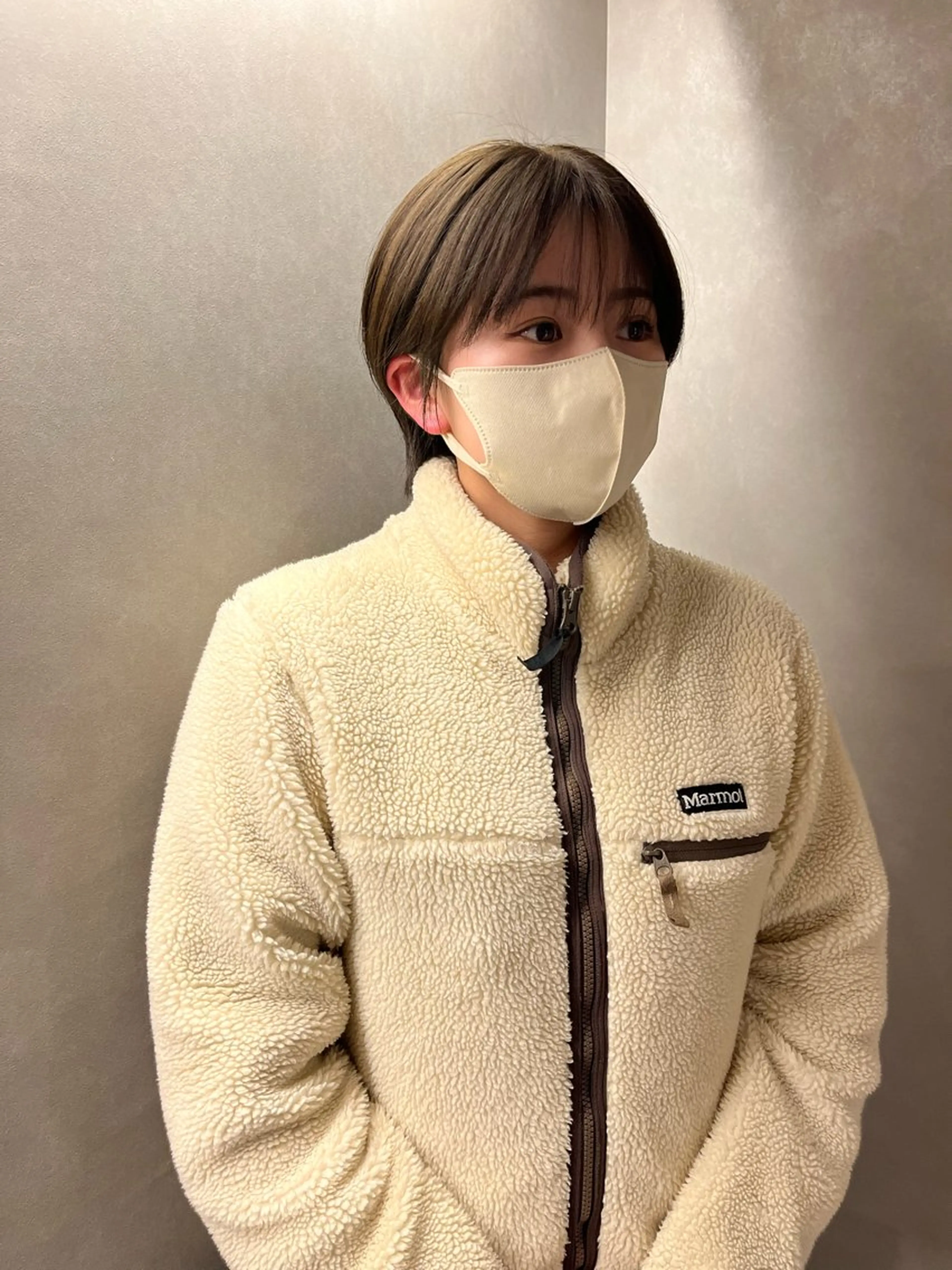 ショート カラー オリーブカラー ioeわかめようじ/ 縮毛矯正/髪質改善のヘアスタイル