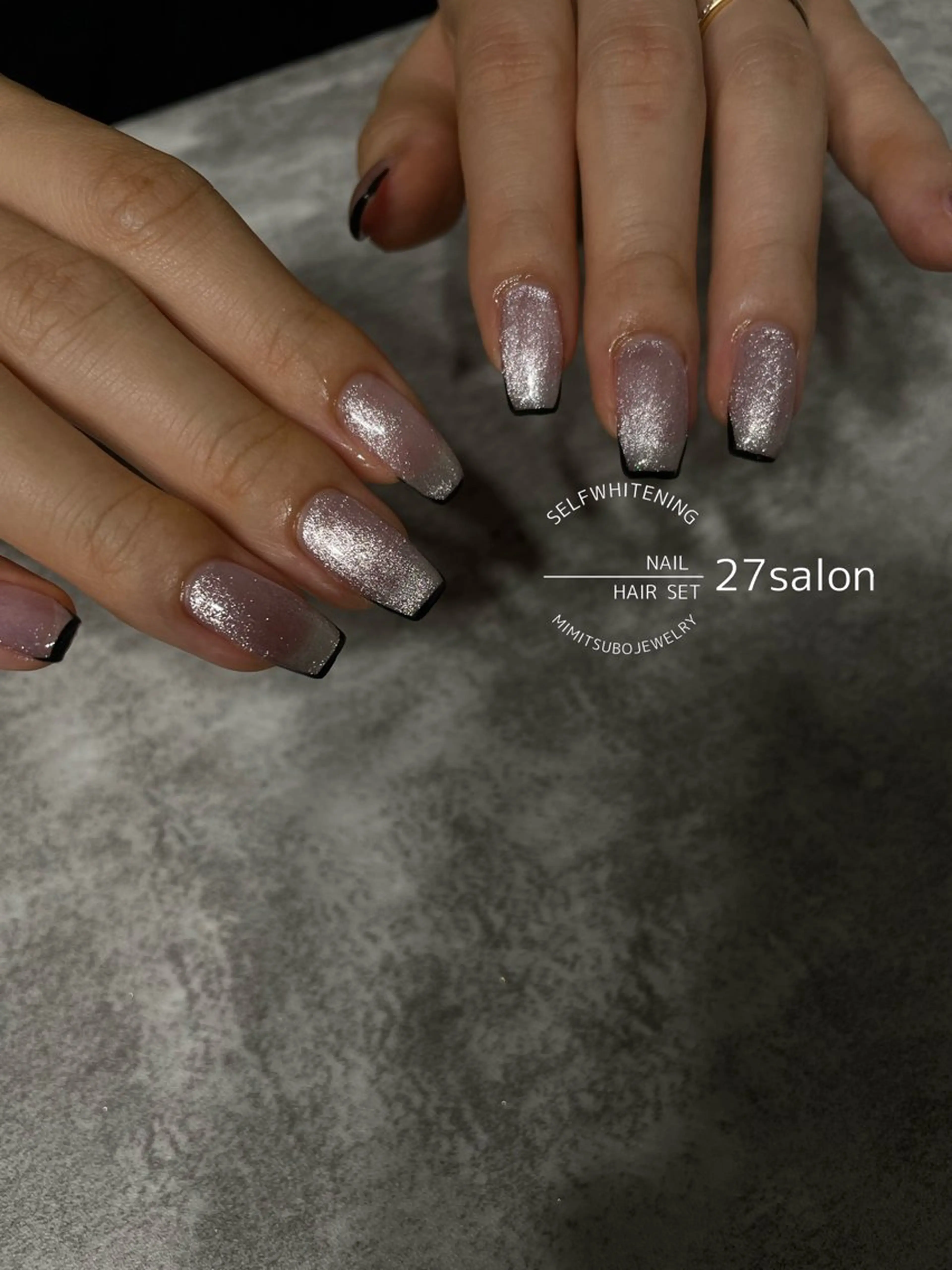 ネイル フレンチネイル マグネットネイル ハンドネイル 27salon yuinaのその他イメージ