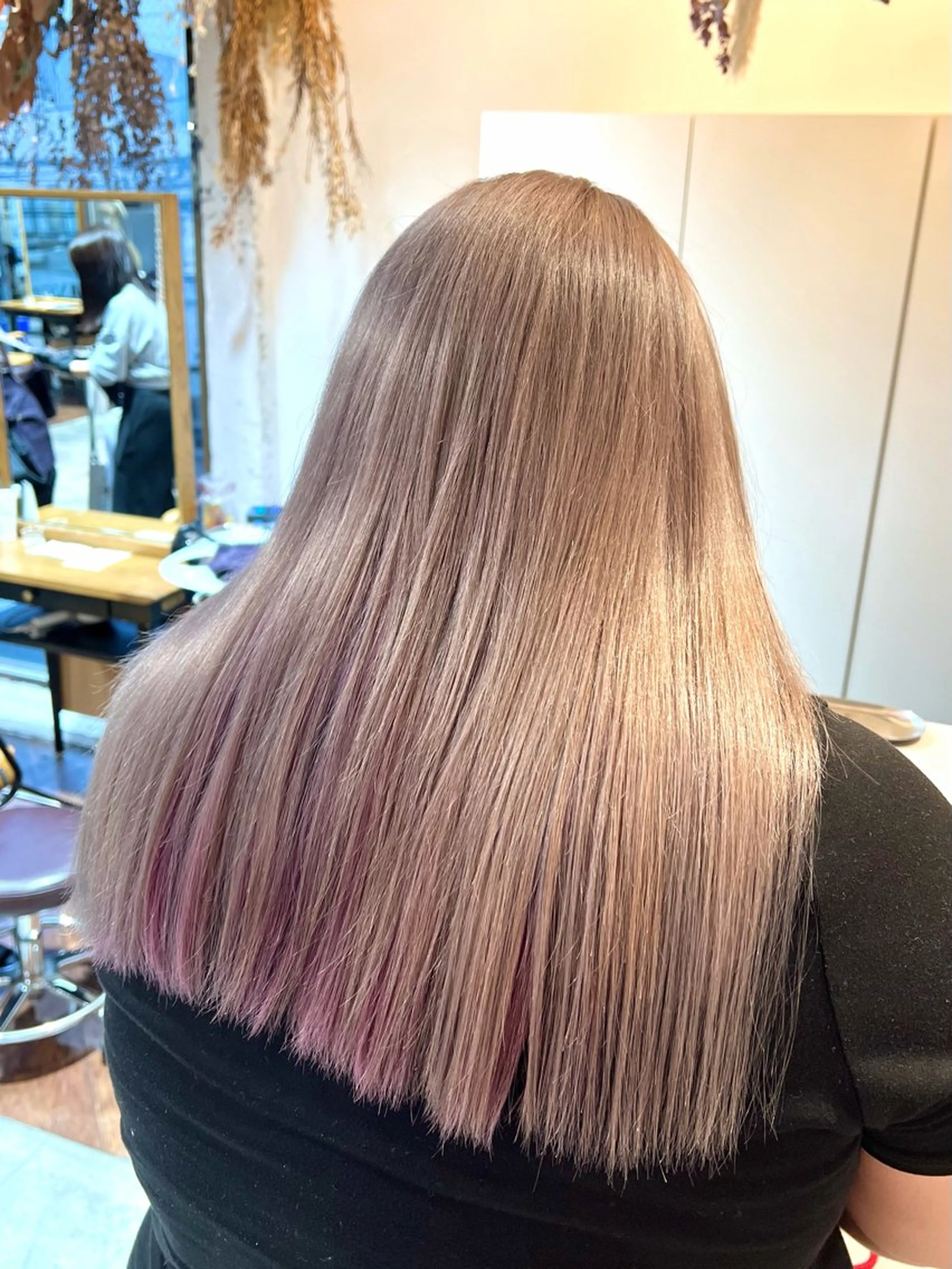 ロング カラー ブリーチ ケアブリーチ 透明感カラー ダブルカラー ハイトーンカラー 🦈AKARI🦈 袋町/韓国風/透明感のヘアスタイル