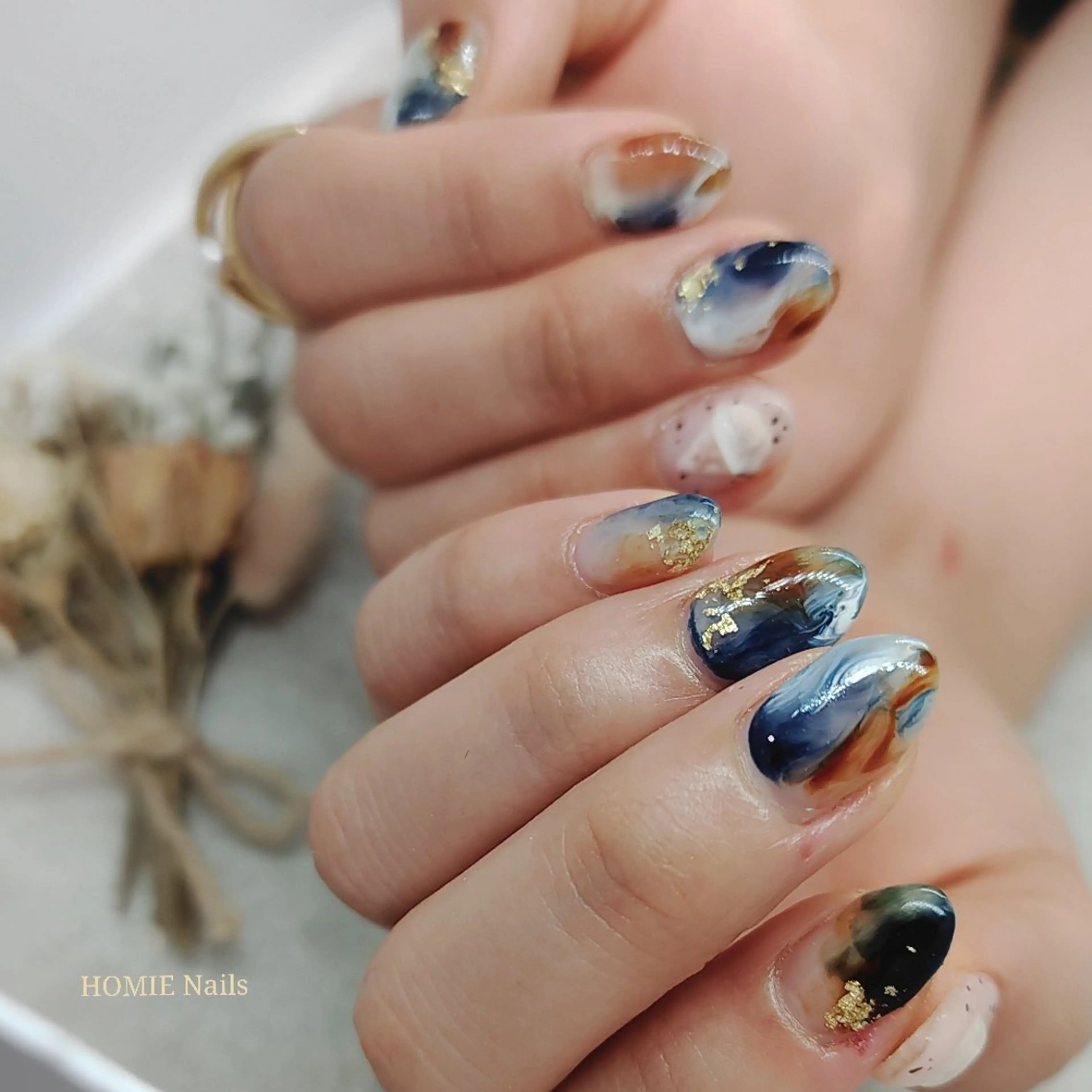 ネイル ニュアンスネイル ハンドネイル フットネイル オフザリップパーク Asamiのネイルデザイン