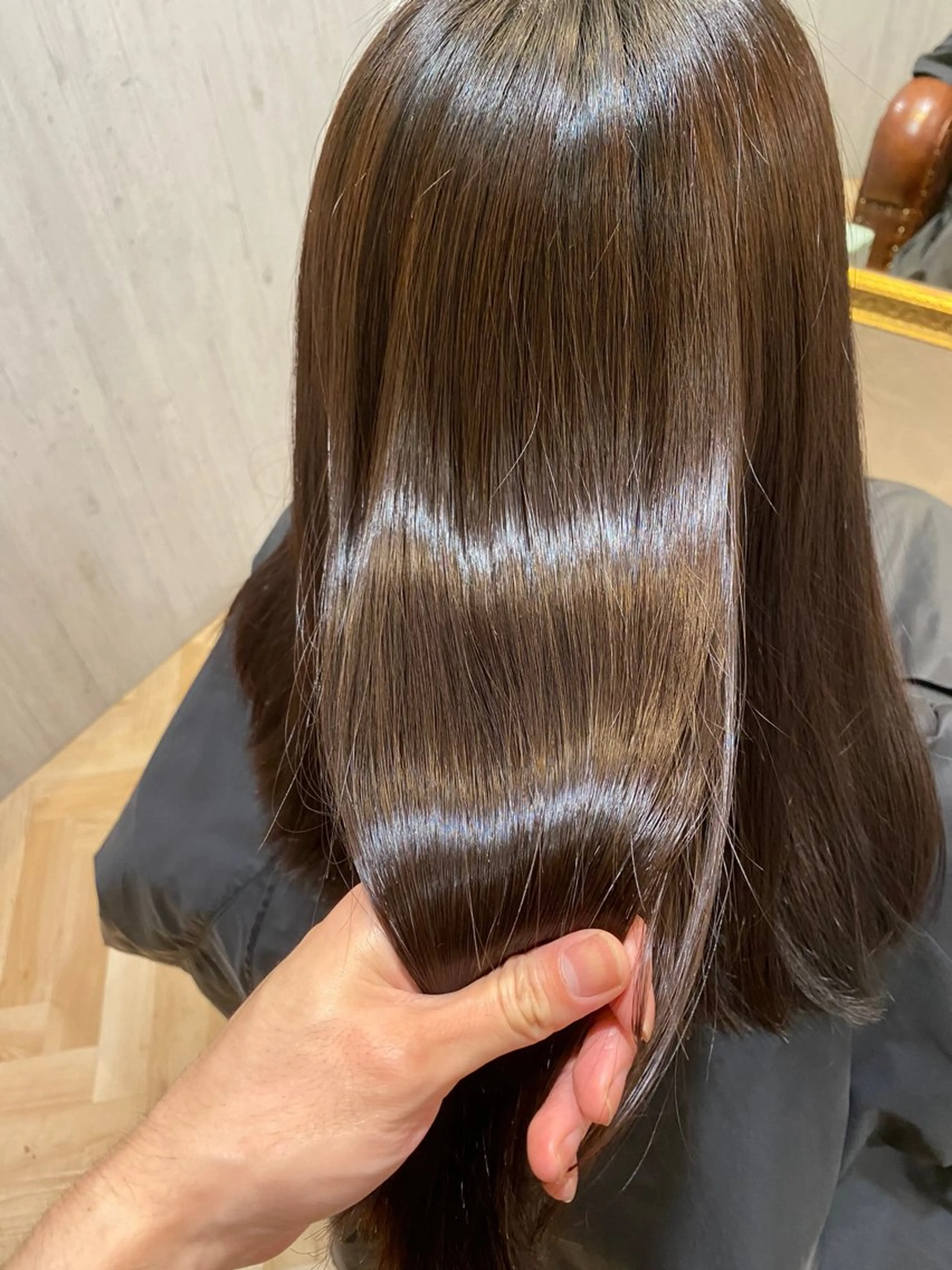 ロング カラー パーマ 髪質改善 ストレートパーマ 齋藤 優のヘアスタイル