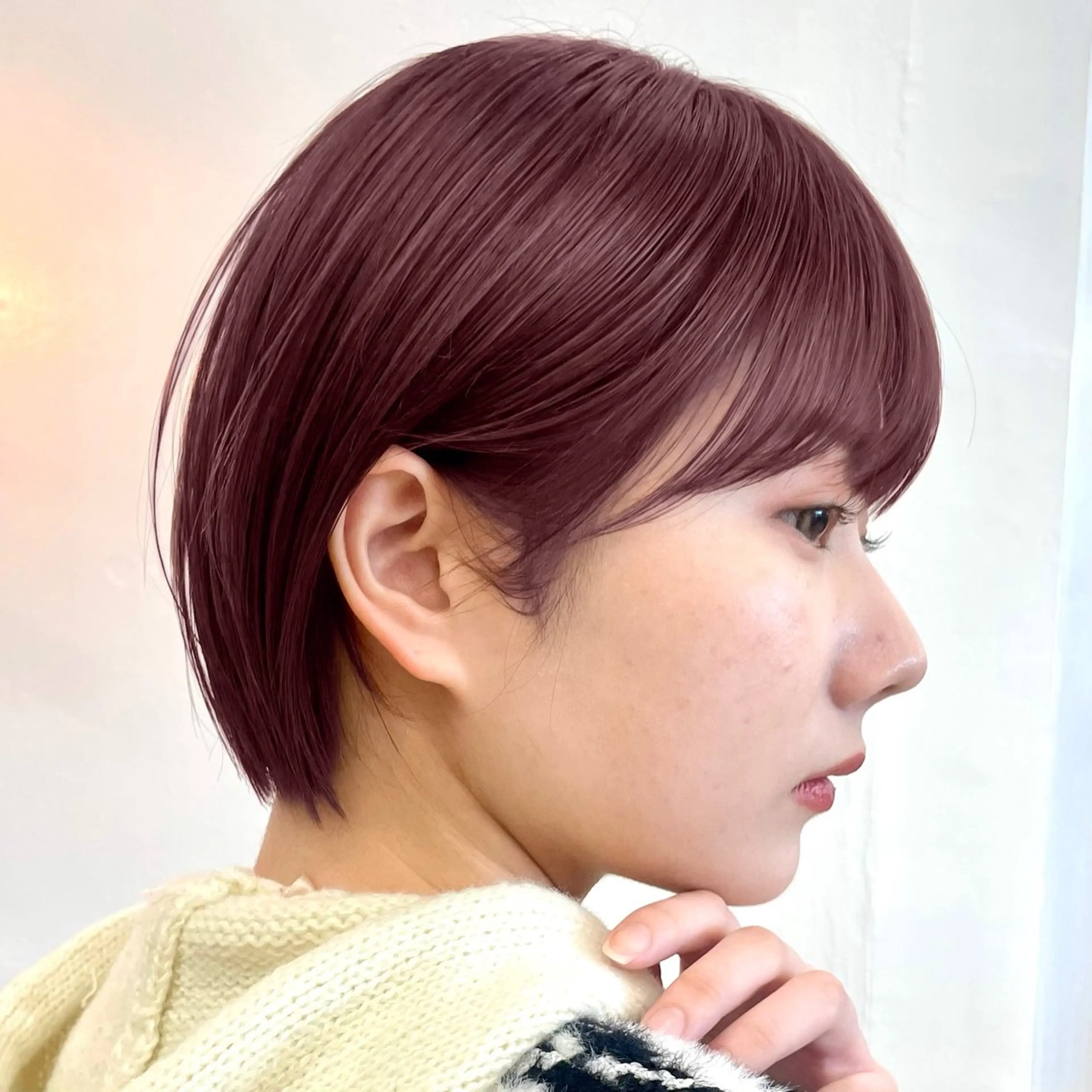ショート カラー ブリーチ ピンクカラー ボブ/レイヤー/ 艶髪/HANA💗のヘアスタイル