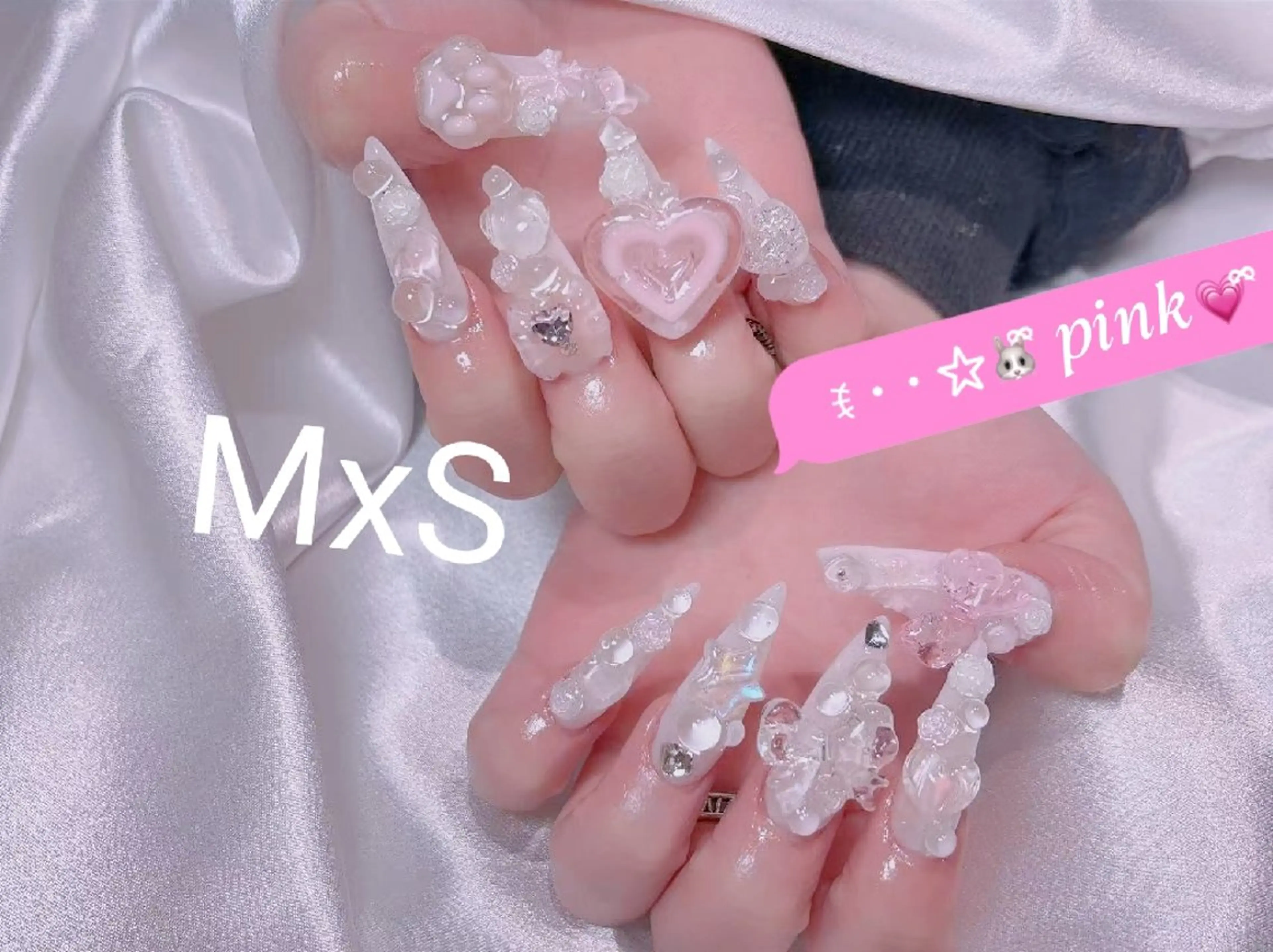 ネイル ハンドネイル MxS Nail(長さだし/フィルイン/マグネット/韓国ネイル/ワンホンネイル/ワンカラー)所属・MxS リィリィのネイルデザイン