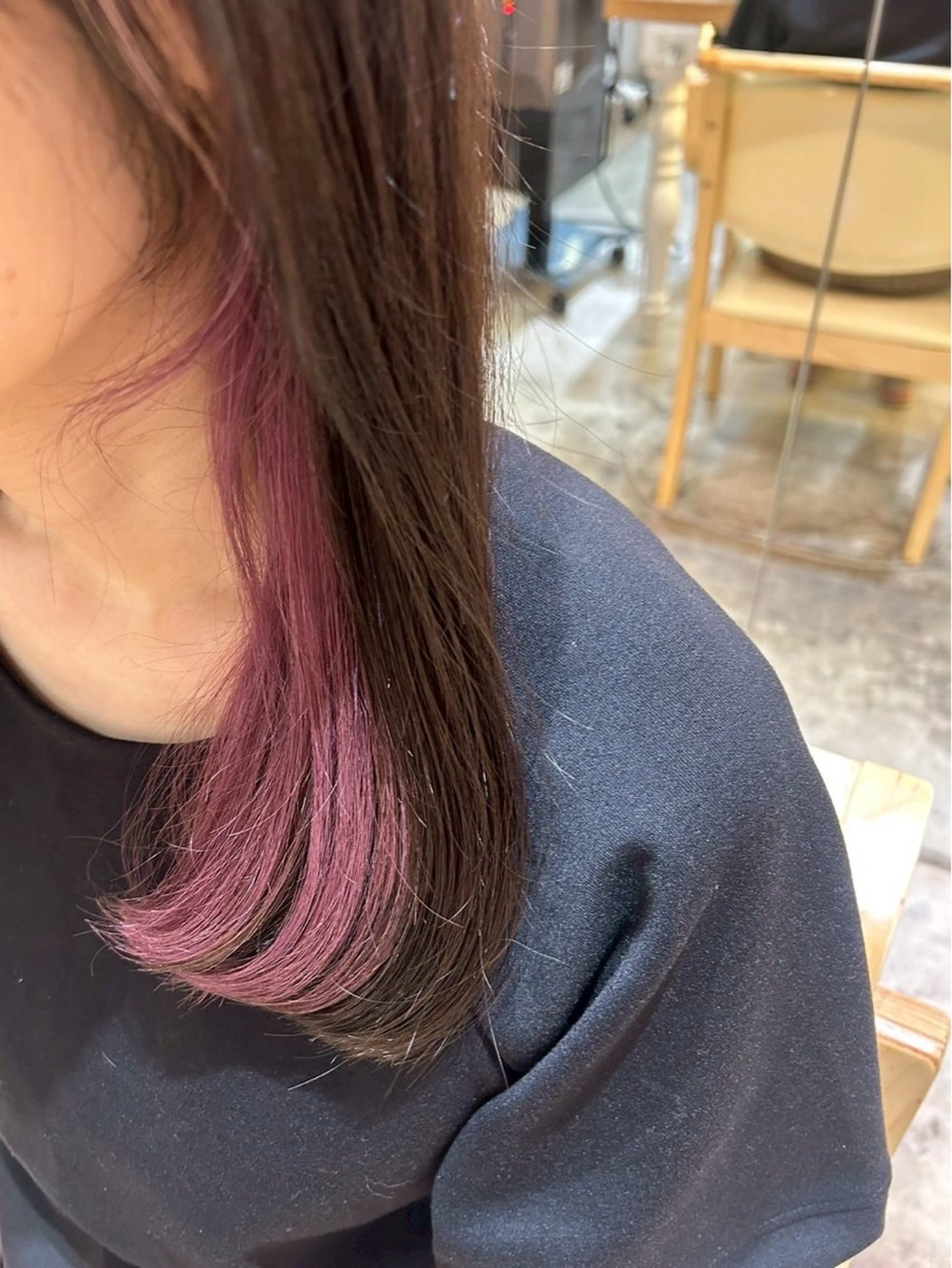 セミロング カラー ヘアカラー 赤熊 咲良 🦔ྀིのヘアスタイル