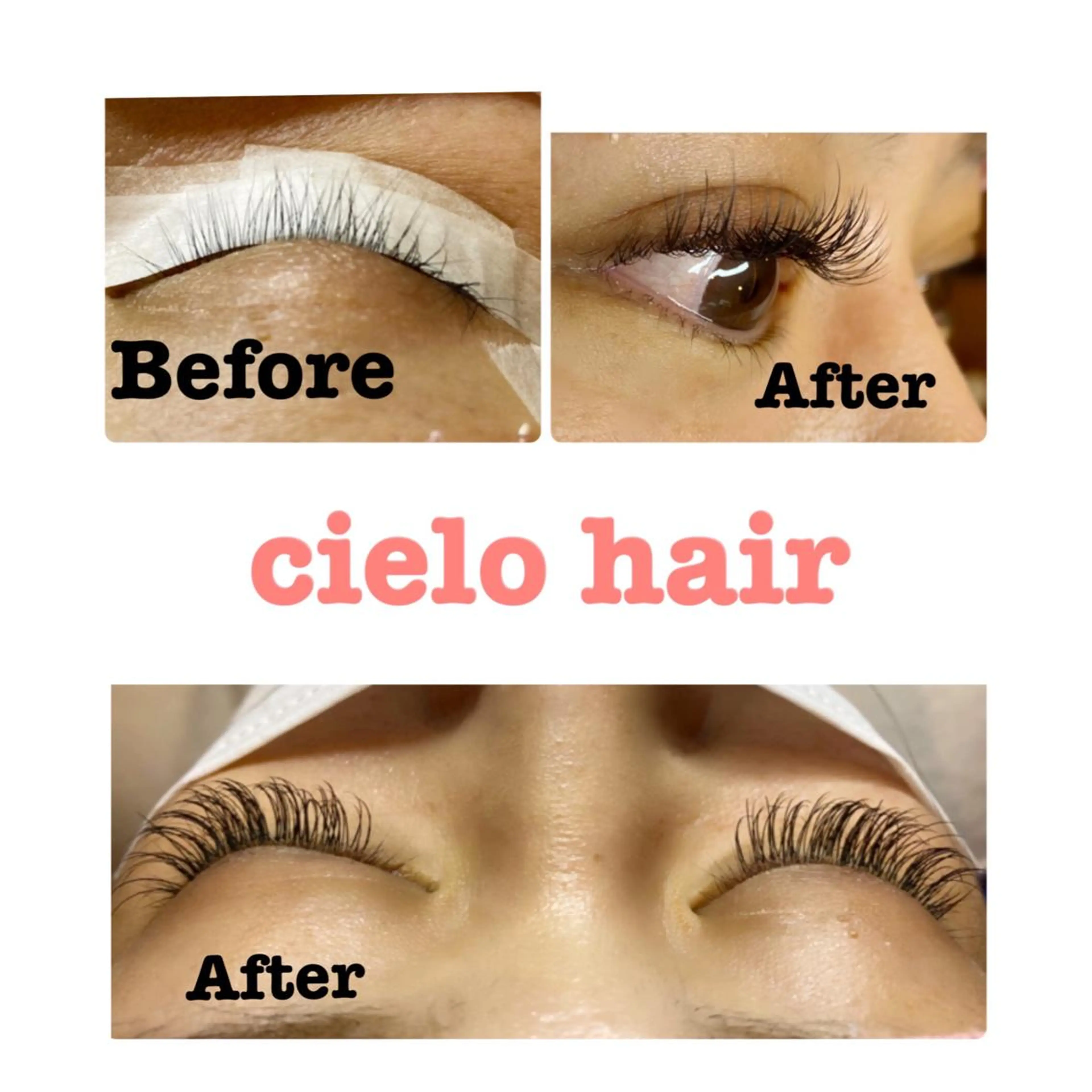 マツエク・マツパ フラットラッシュ cielo natsukiのマツエク・マツパデザイン