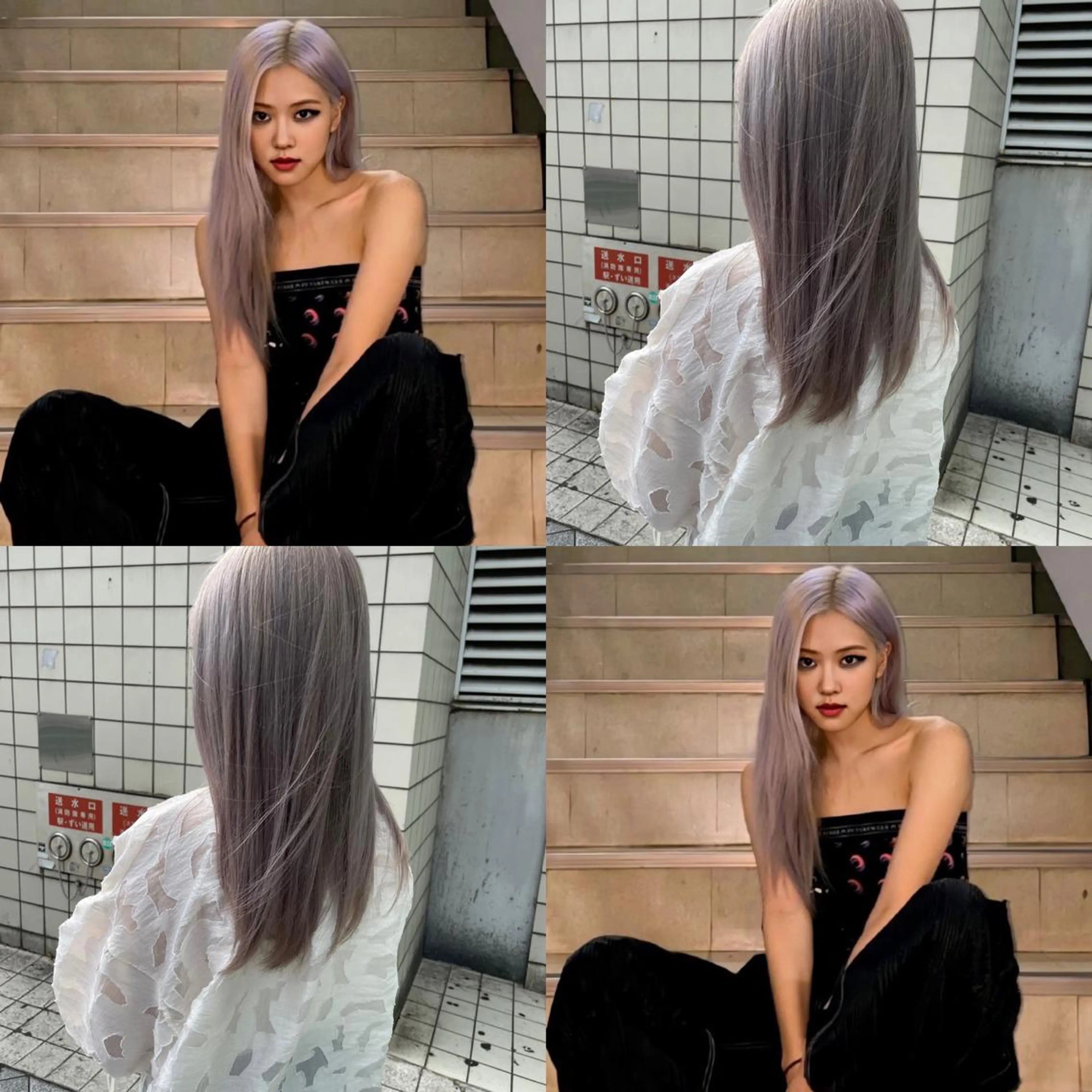 ロング カット ヘアカラー 韓国ヘア🤍 慎之介のヘアスタイル
