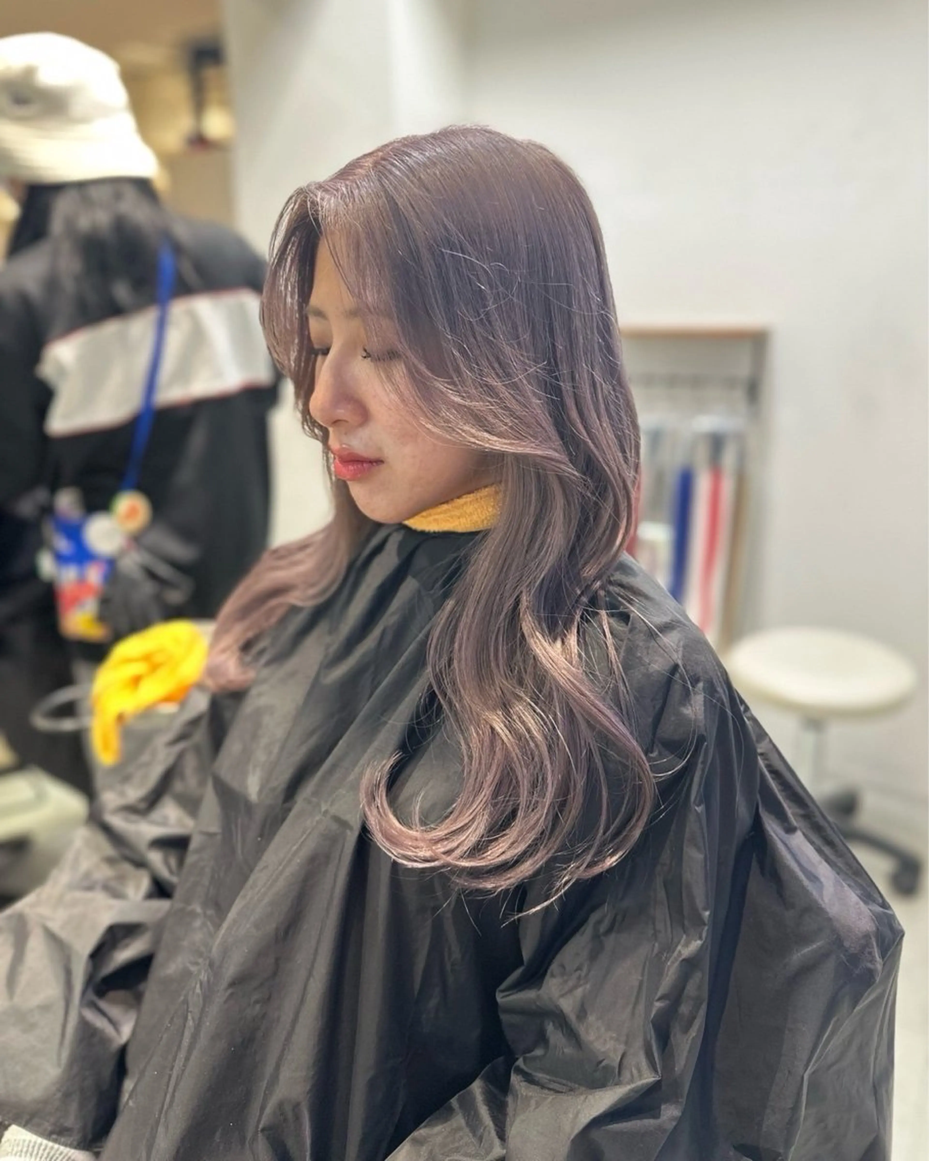 ロング カラー か ののヘアスタイル