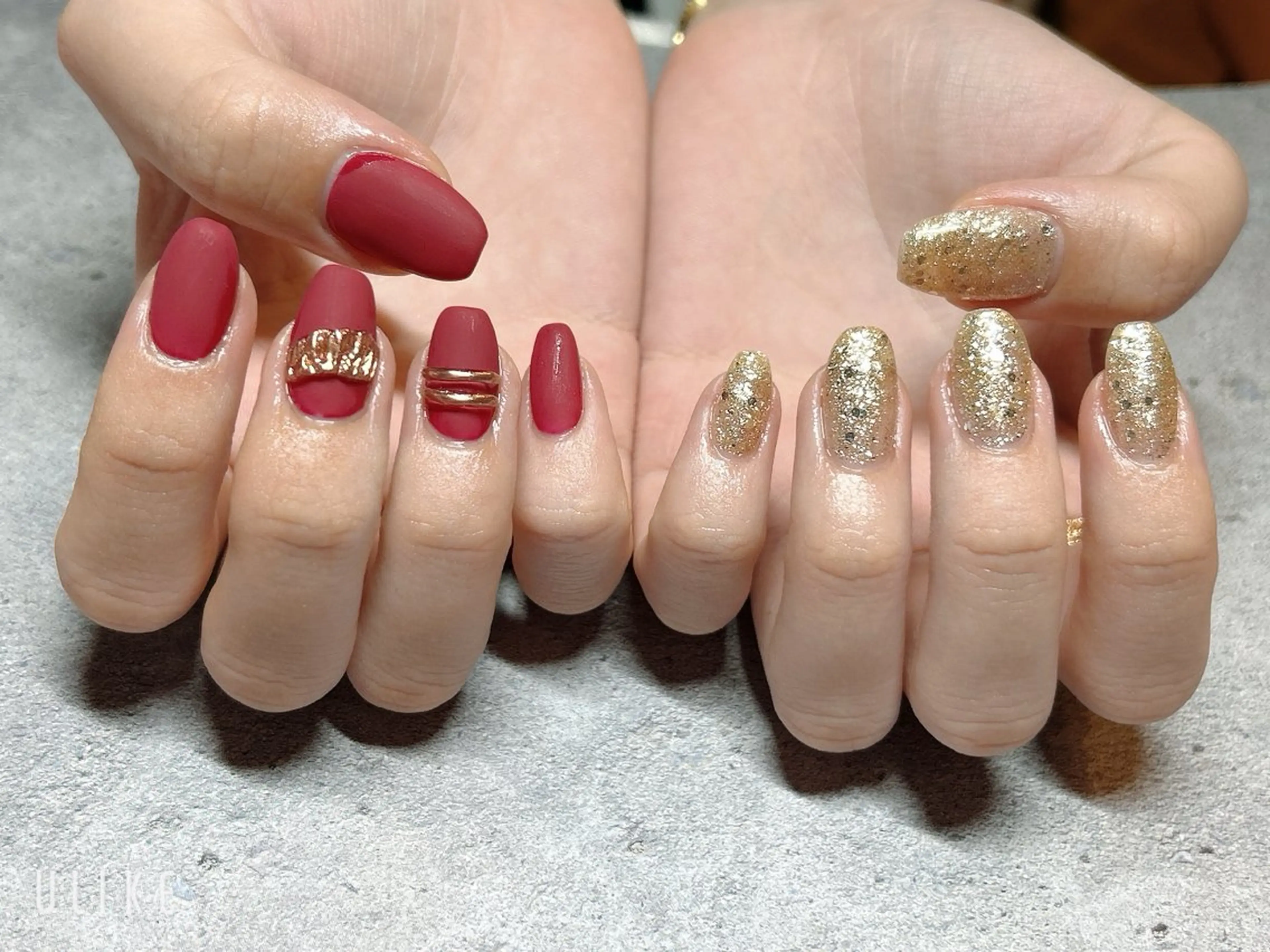 ネイル ボルドー マットネイル ミラーネイル takamin._.nail所属・t. takamiのネイルデザイン