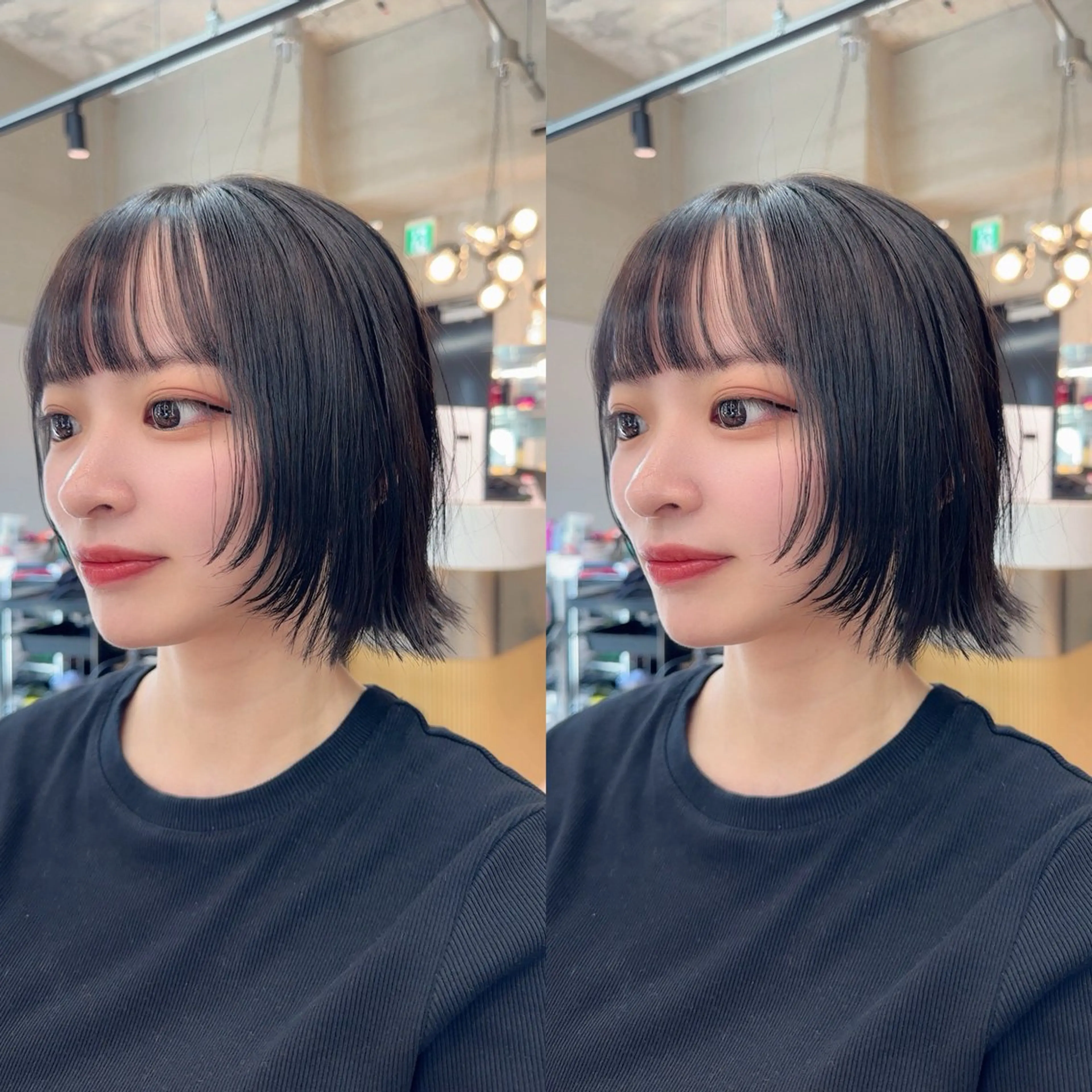 ミディアム カット ヘアカラー 縮毛矯正 トリートメント ✨髪質改善特化✨副 店長椎葉信乃介のヘアスタイル