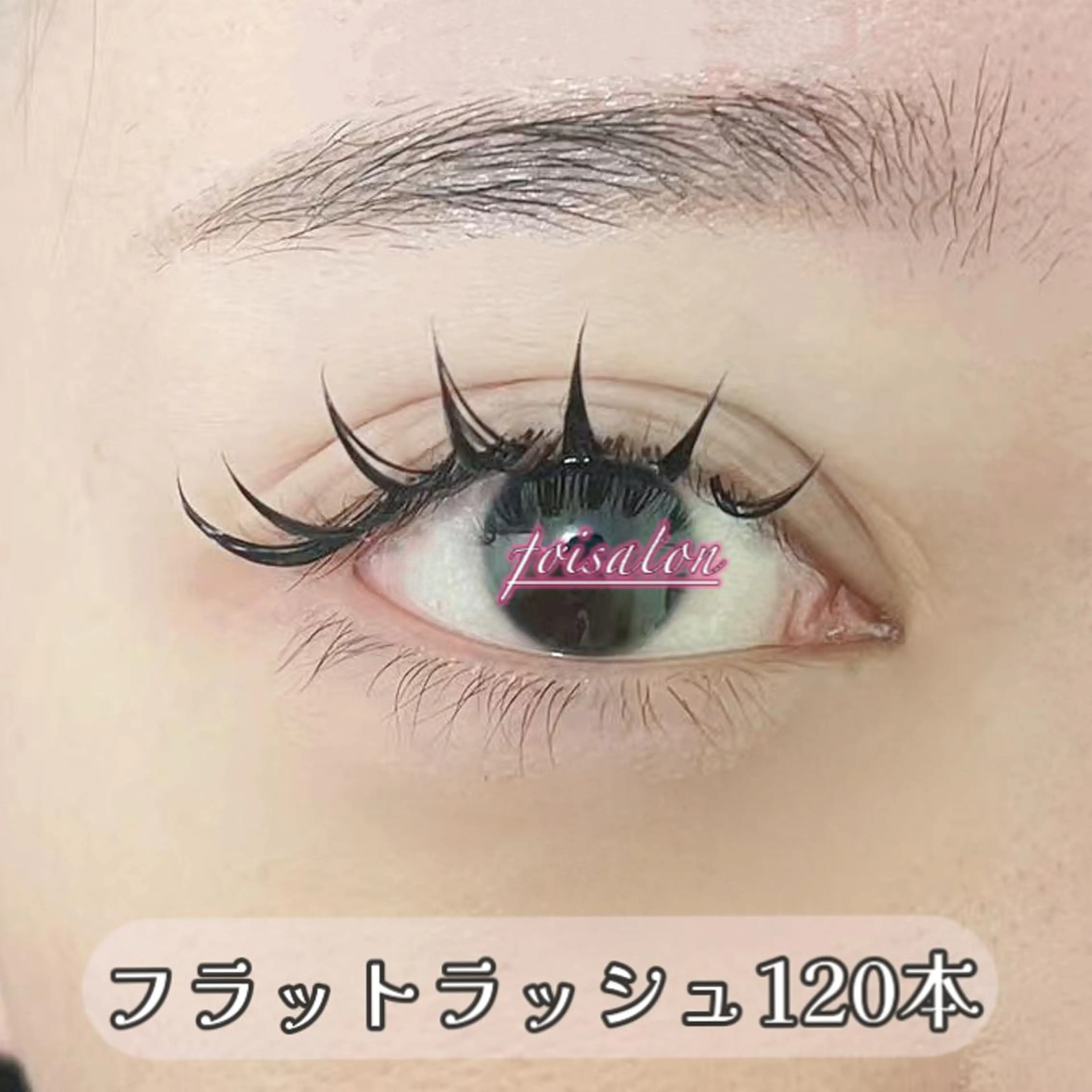 マツエク・マツパ 束感まつ毛 フラットラッシュ ワンホンマツエク マツエク foisalon 大久保店のマツエク・マツパデザイン