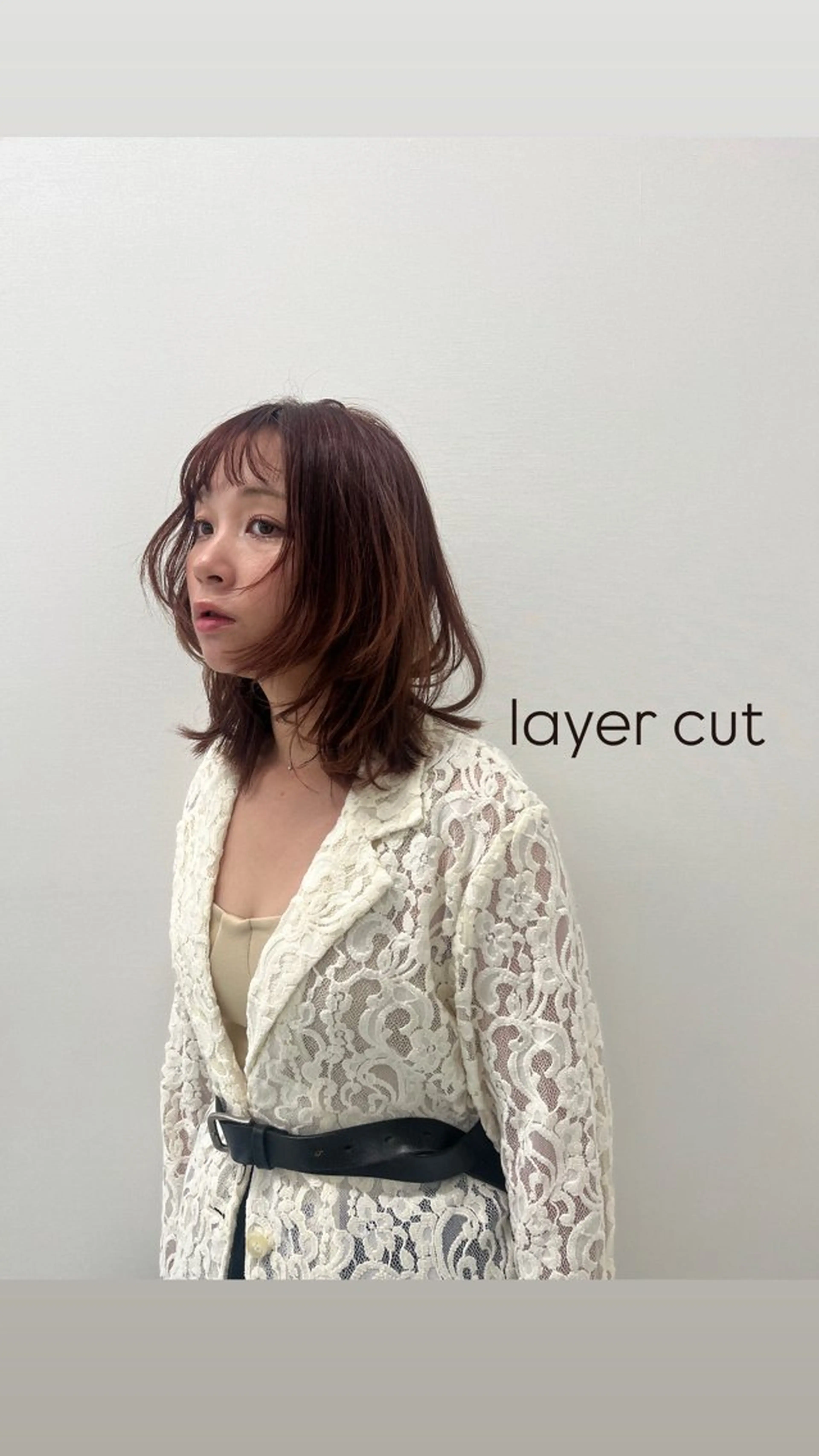 セミロング カラー カット ヘアカラー 似合わせカット暖色 カラーhiyonaのヘアスタイル