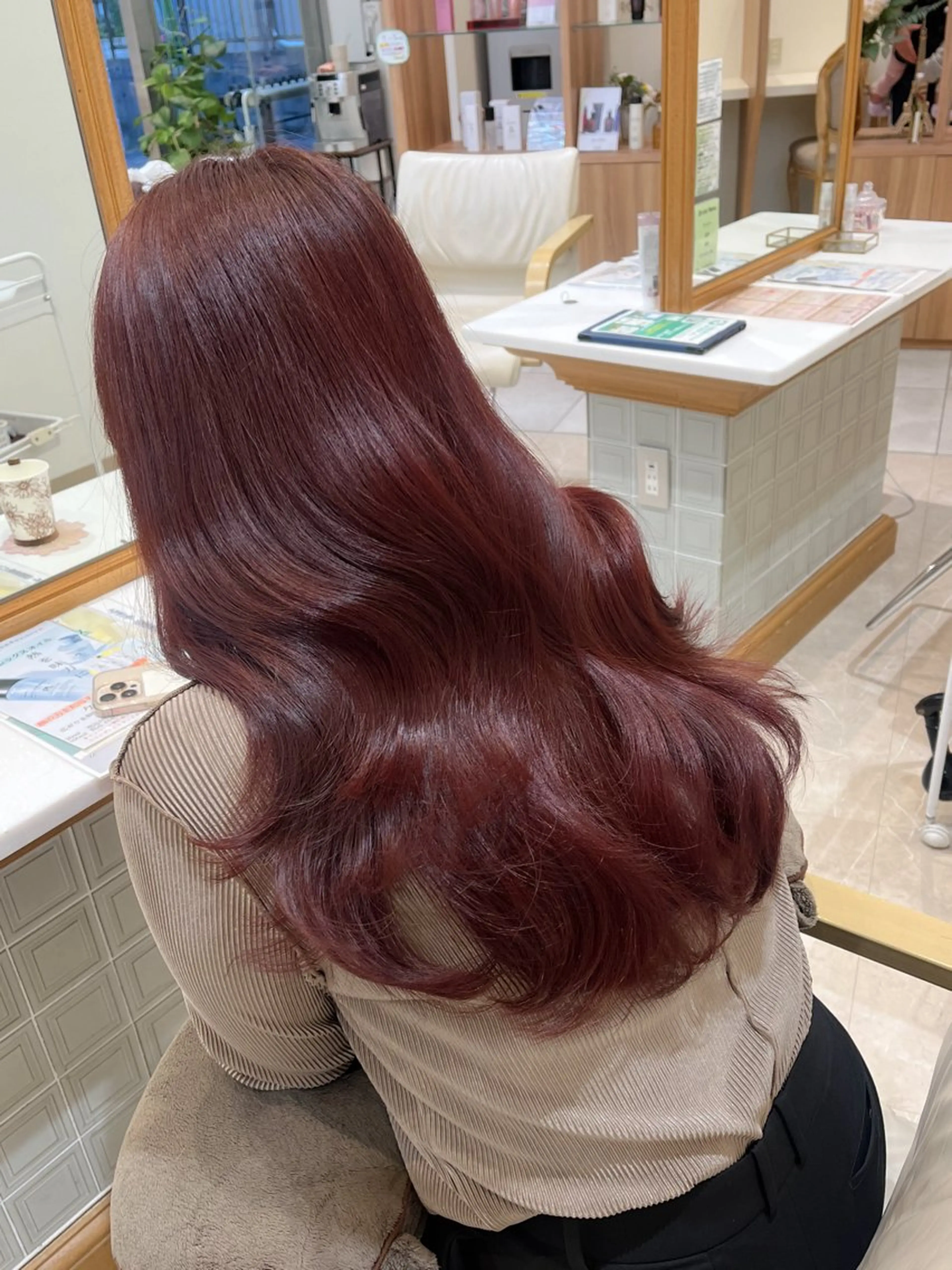 セミロング カラー セミロングパーマ ベージュカラー 黒髪 ブリーチ ブルーカラー カット ヘアカラー トリートメント ミタニ/髪質改善 /レイヤーカットのヘアスタイル