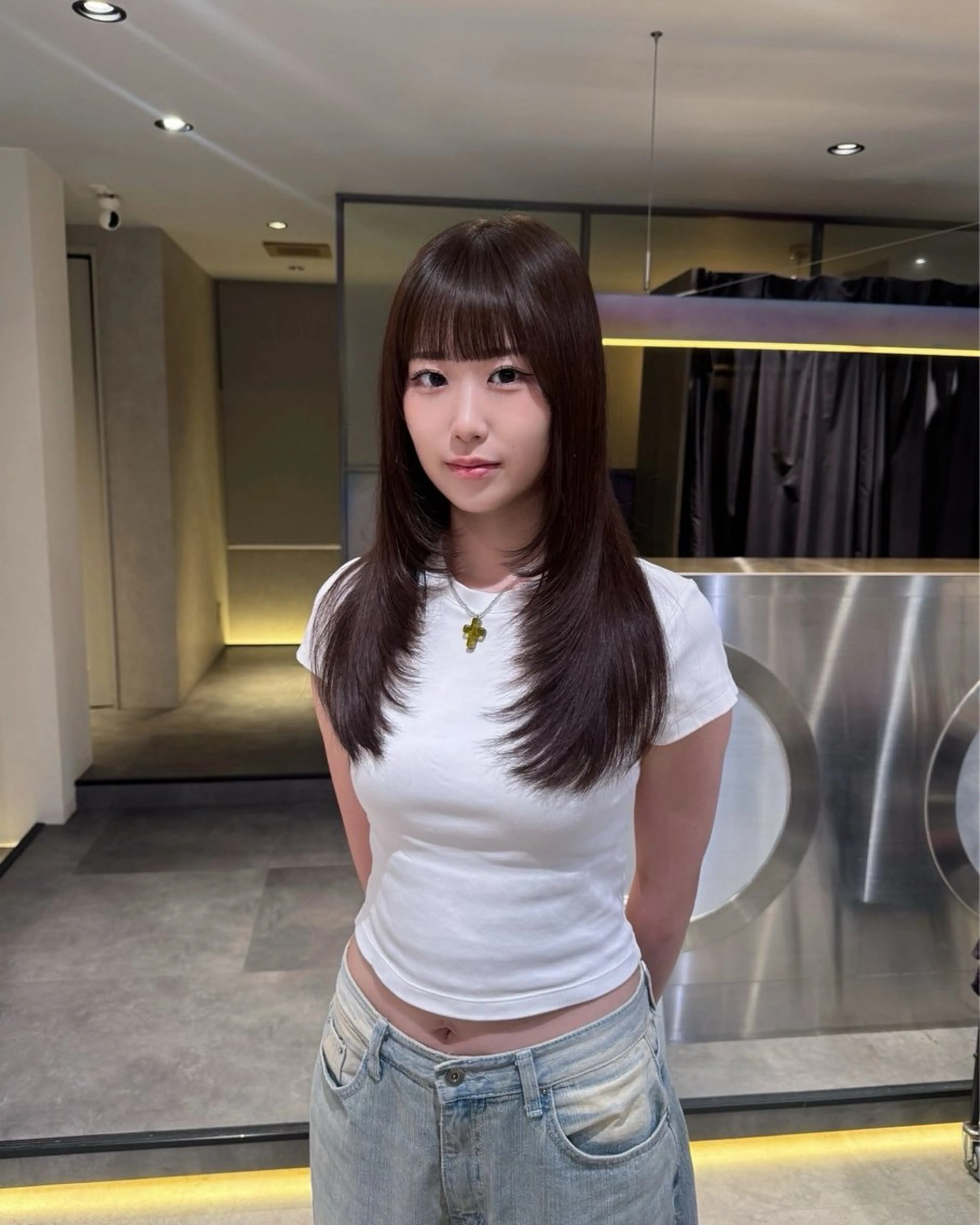 ロング カラー カット ヘアカラー Qin shaire salon 原宿店所属・髪質改善/透明感カラ ー/Atsukoのヘアスタイル