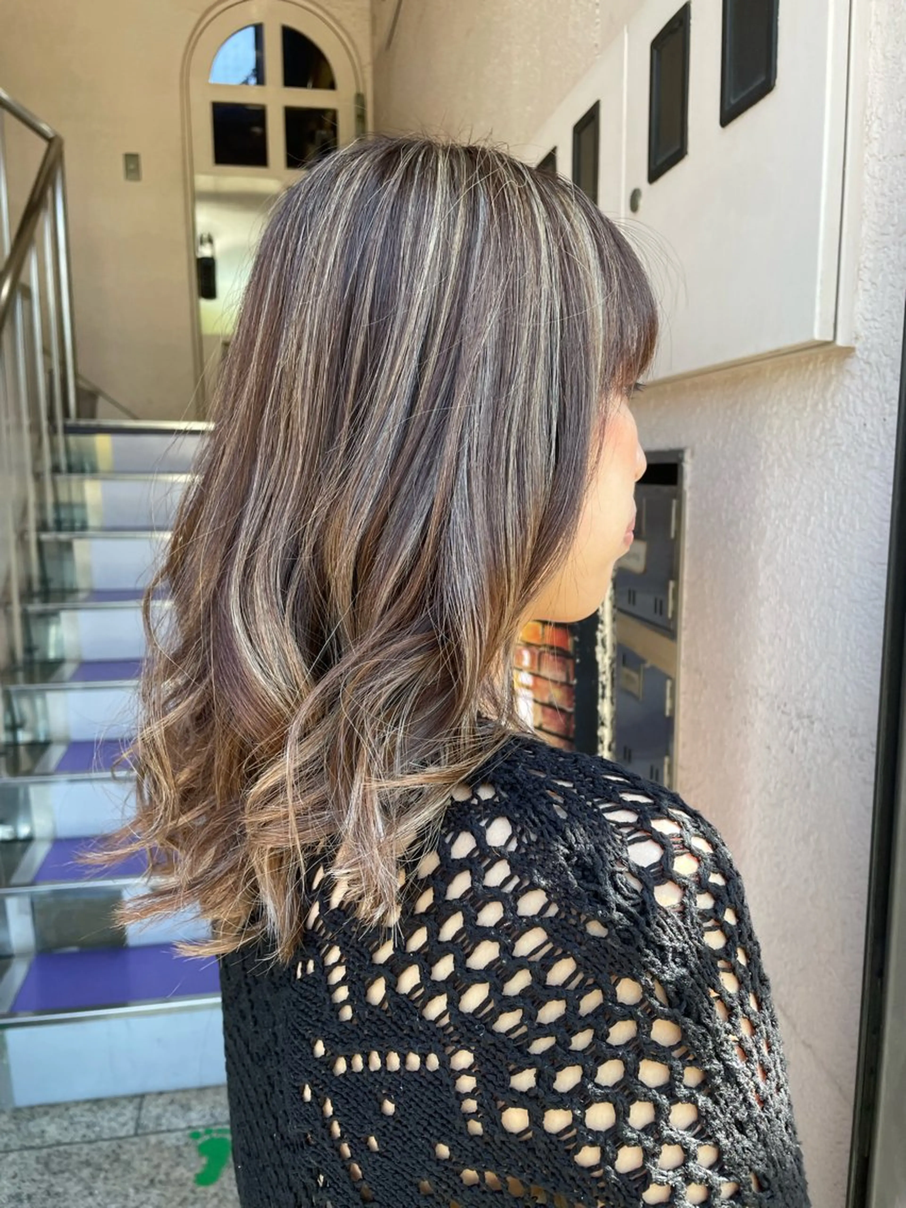 セミロング カラー ハイライトカラー ハイライト 👑派手髪/カット 👑ANRYのヘアスタイル