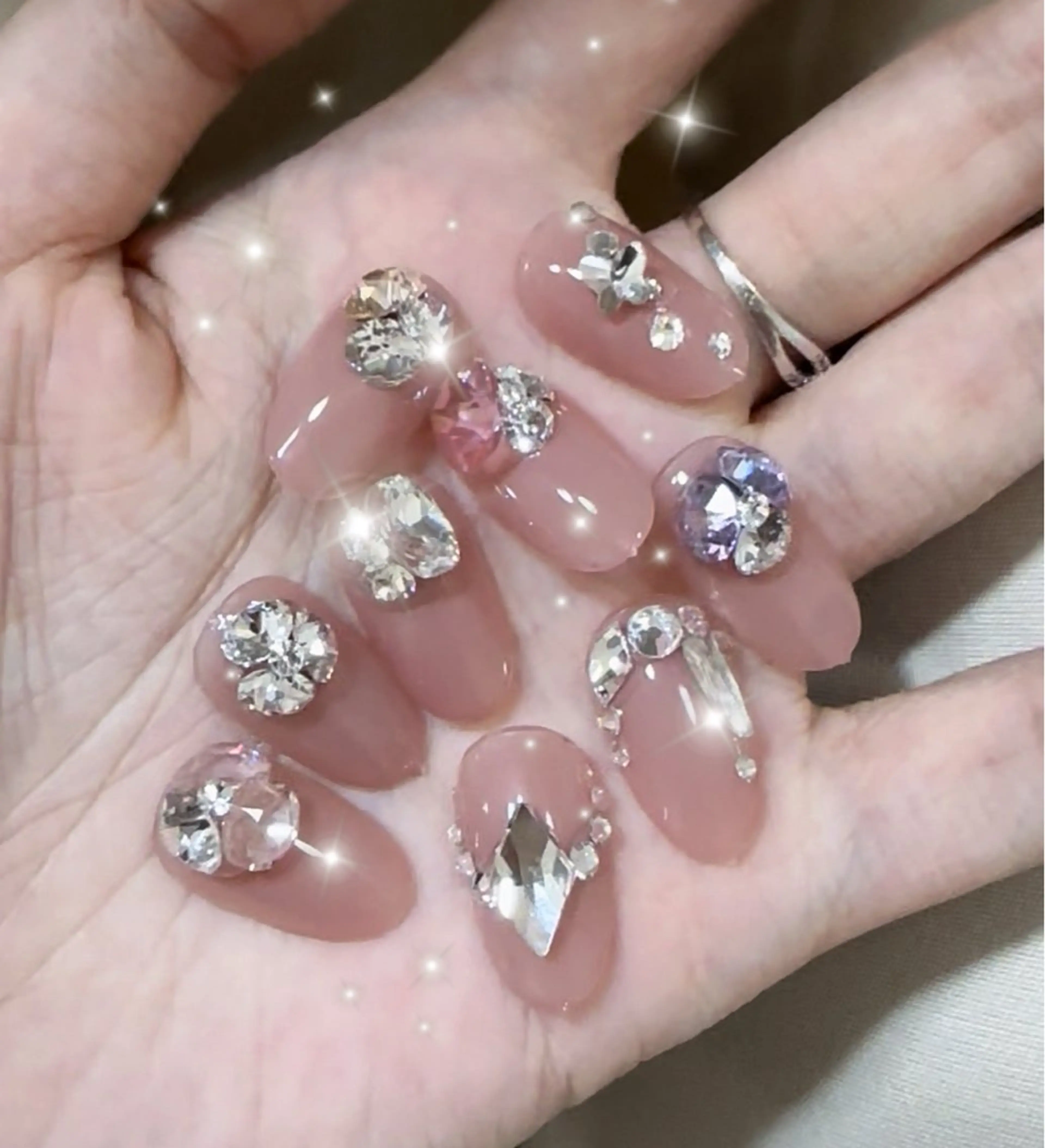 【自爪】ワンカラー+2本Vカット💎の写真