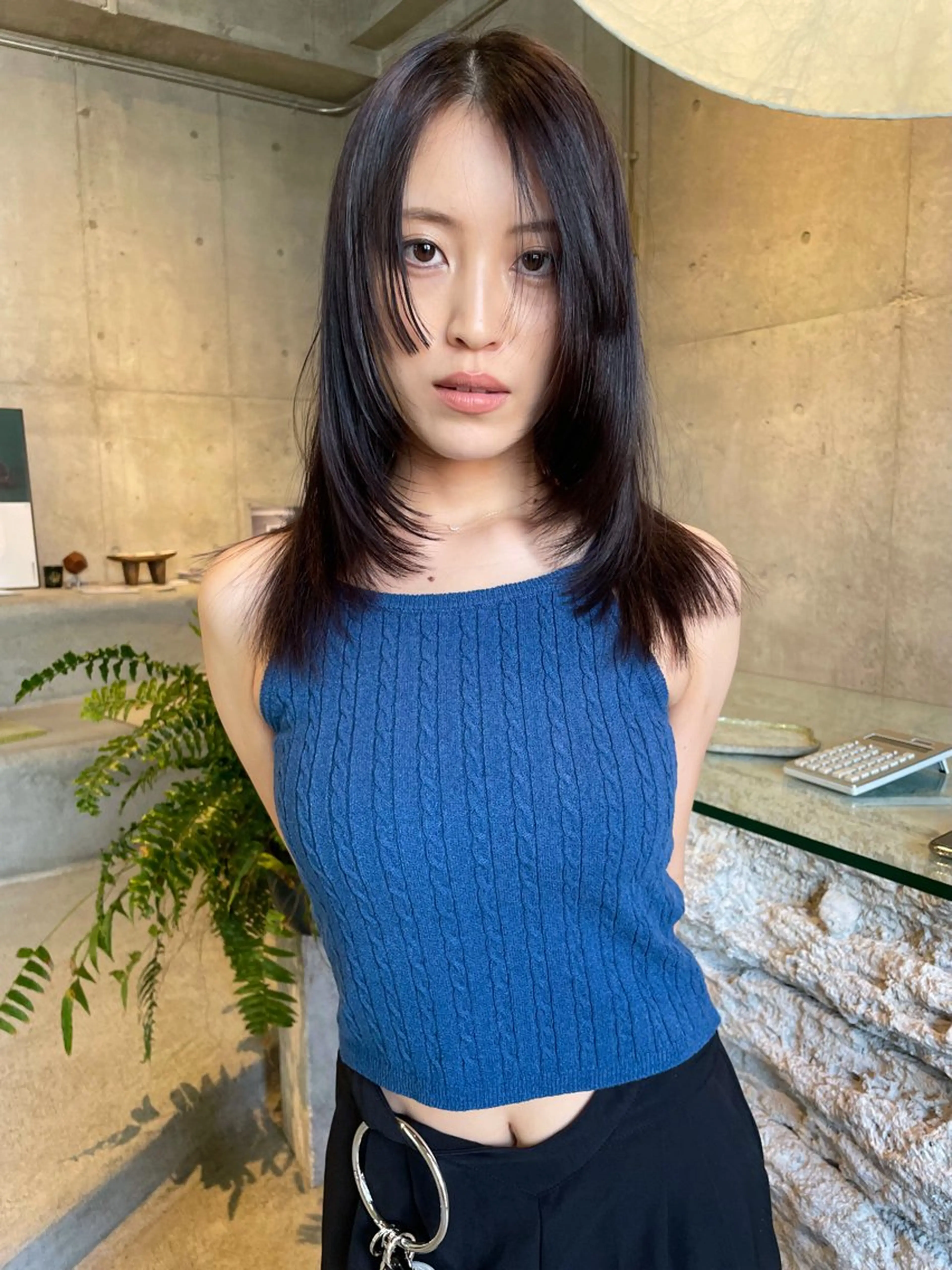 セミロング カラー 後藤 里奈のヘアスタイル