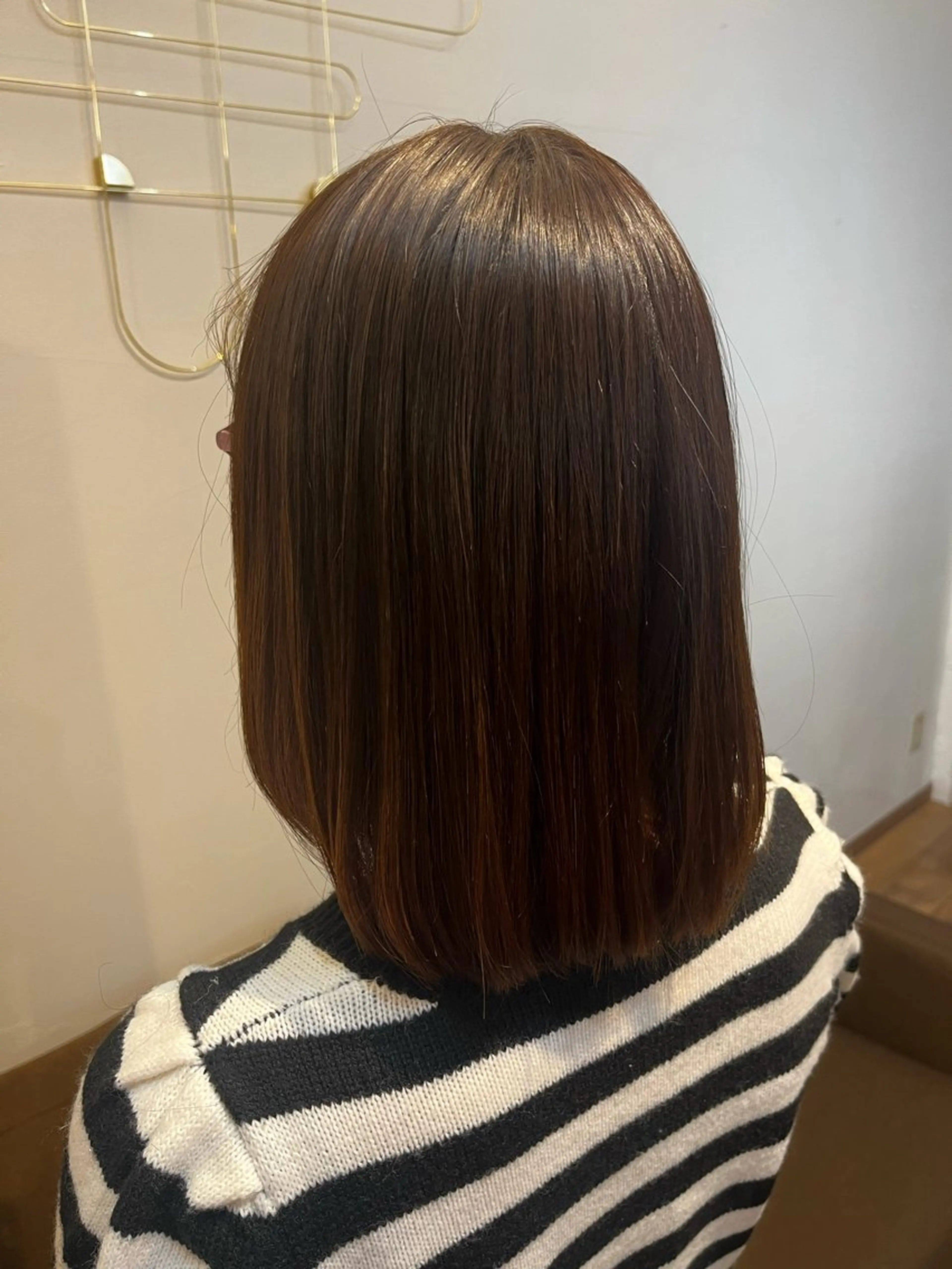 ミディアム 縮毛矯正 臺 佳連のヘアスタイル