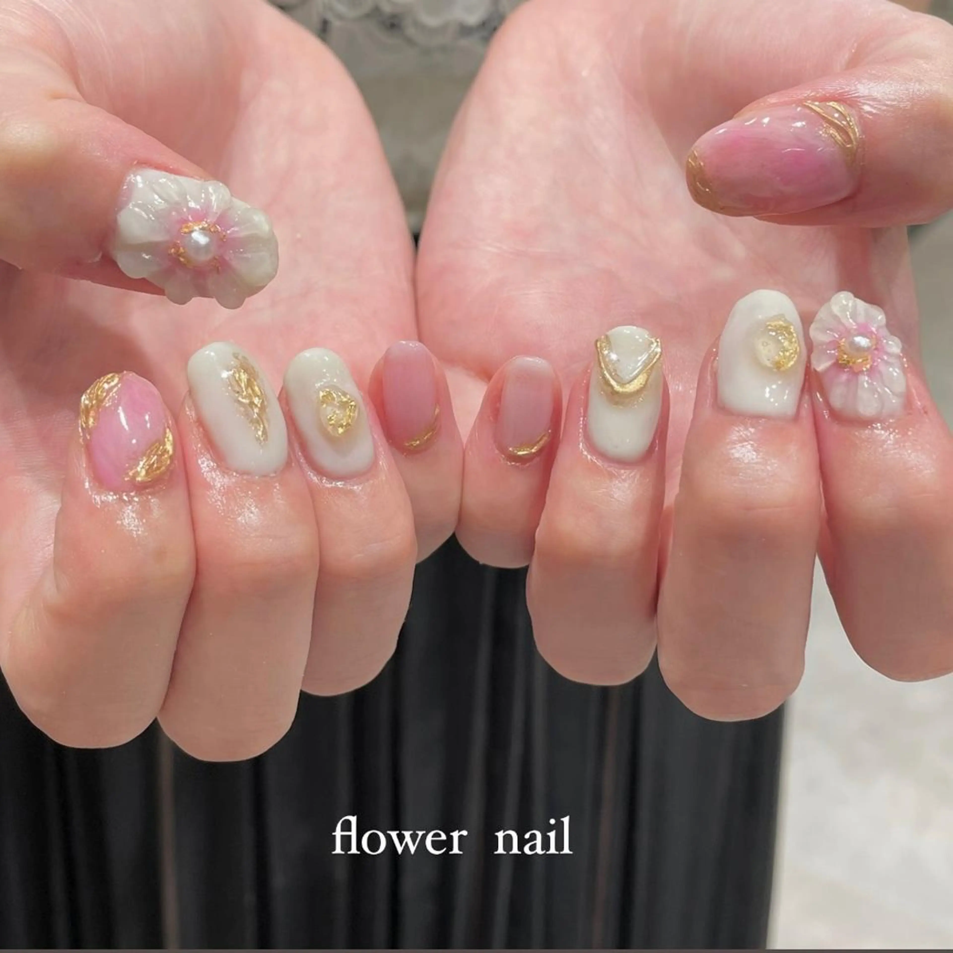 ネイル ハンドネイル 淡色ネイル 🎀moeのネイルデザイン