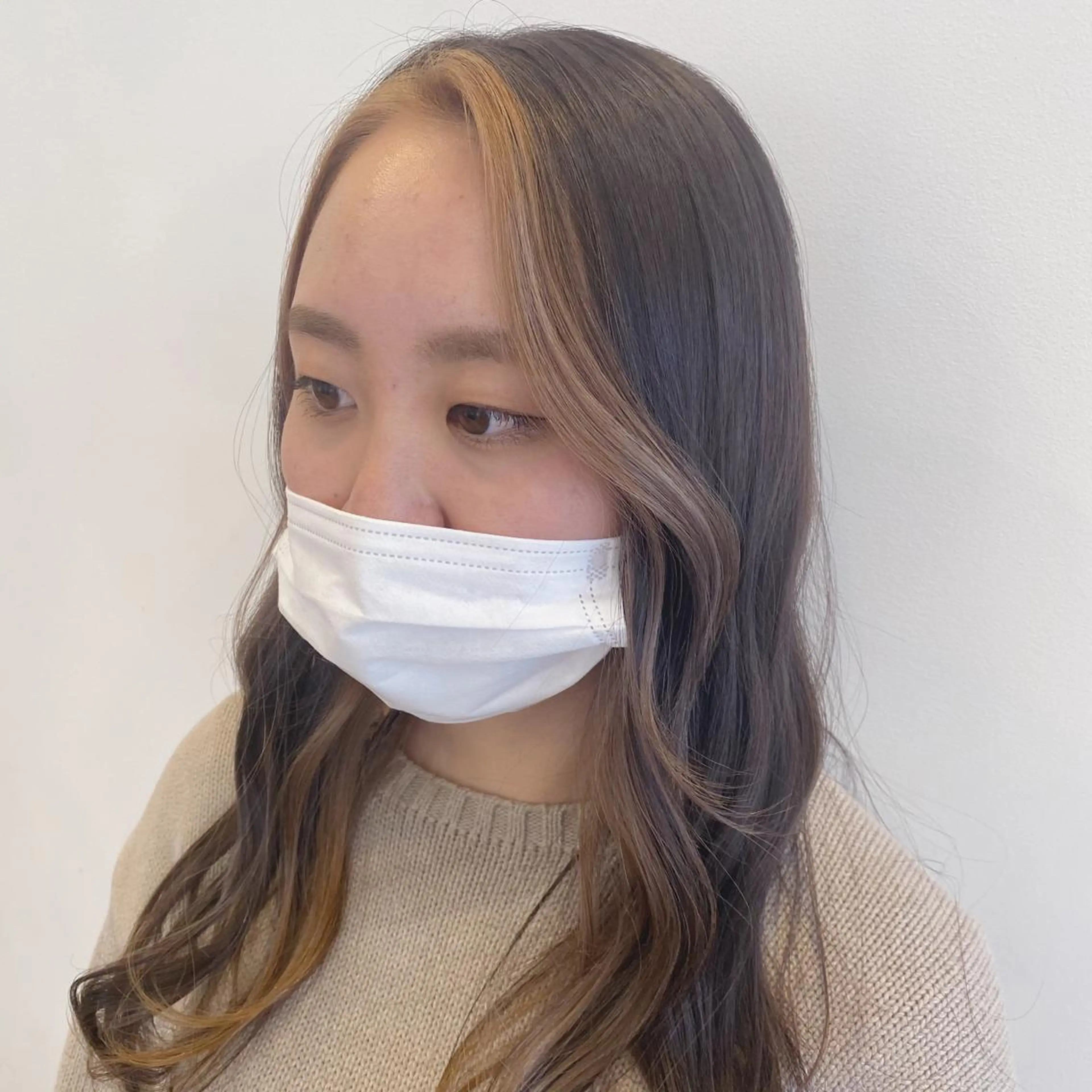 ロング ミストバング ブリーチ指名 NO1🌈SAKIのヘアスタイル