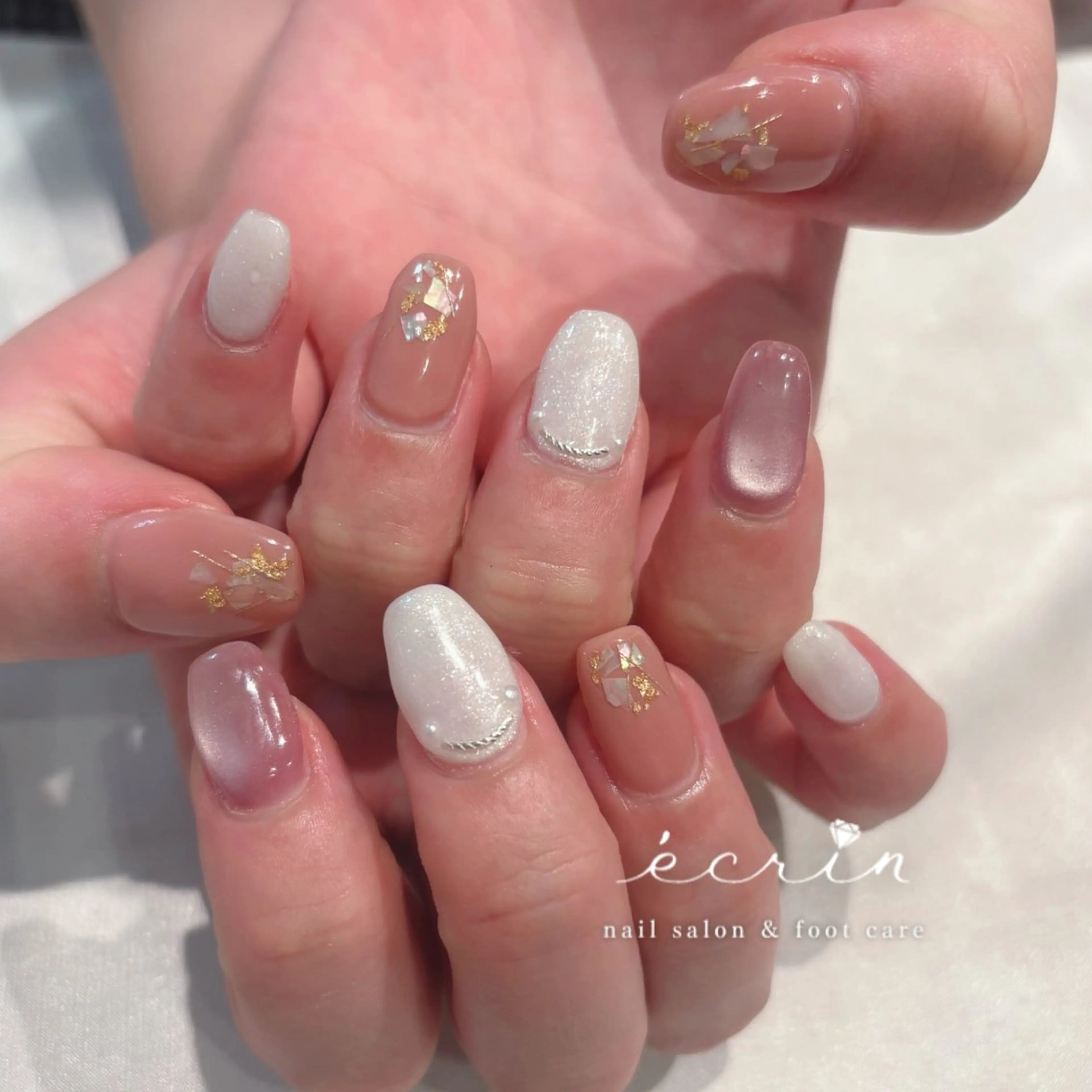 ネイル シンプルネイル ecrin エクラン Haruka🌼のネイルデザイン