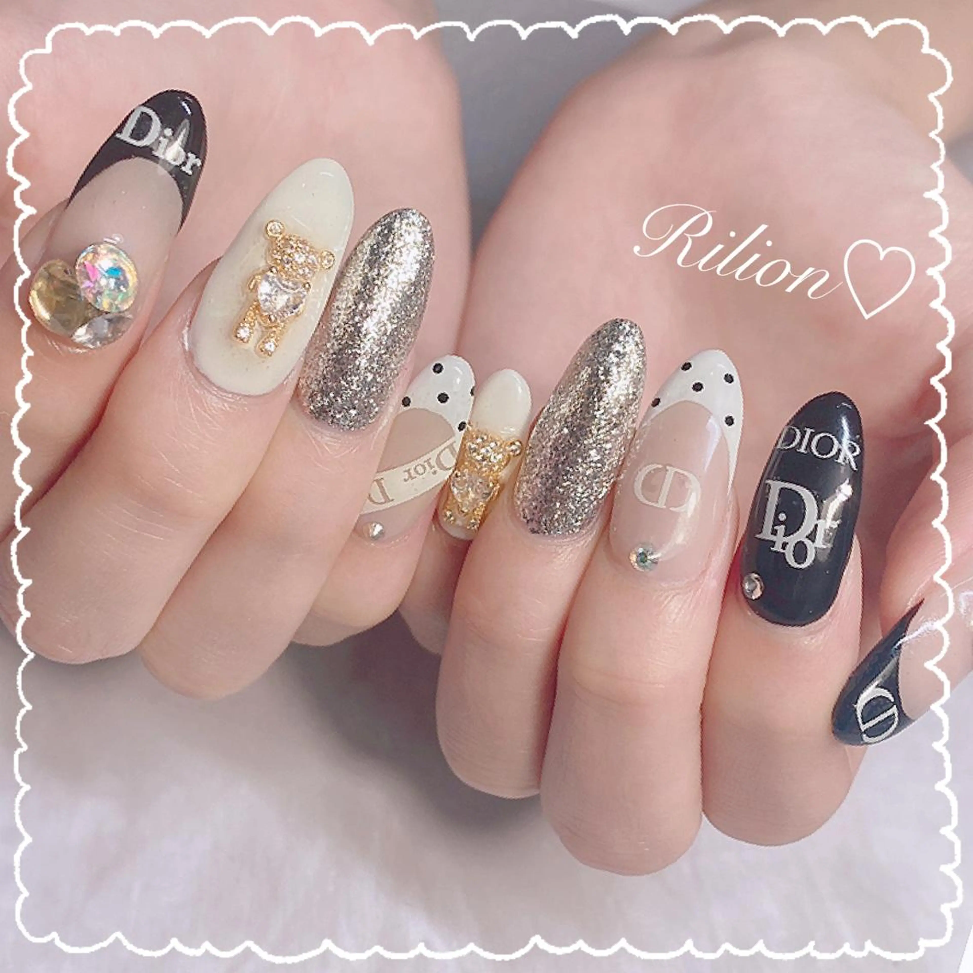 ネイル アートネイル ハンドネイル RiLion💗 Risa🦋💜のネイルデザイン