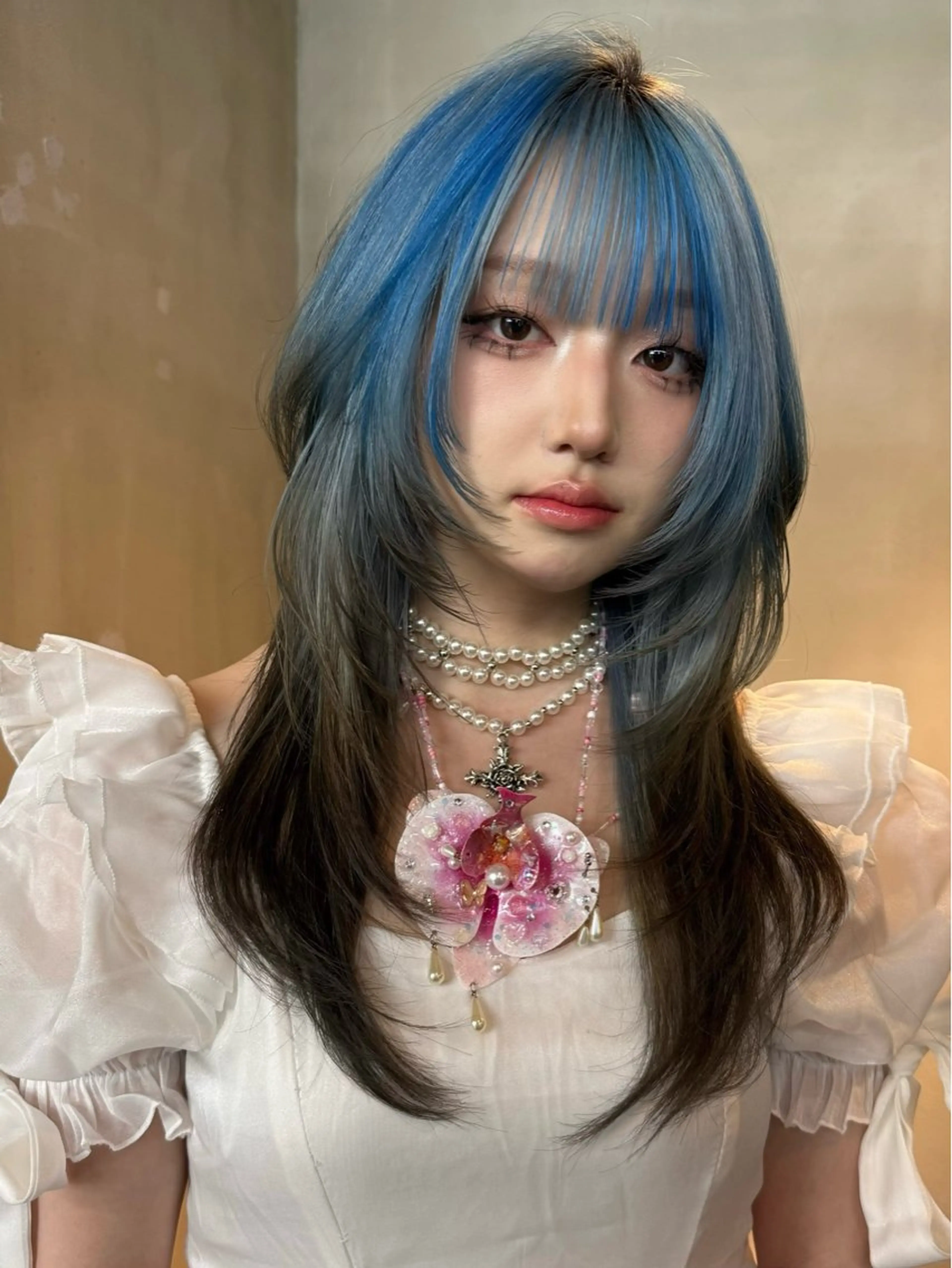 セミロング カラー カット ヘアカラー ウルフ/レイヤー ⚡️ITSUKU⚡️のヘアスタイル
