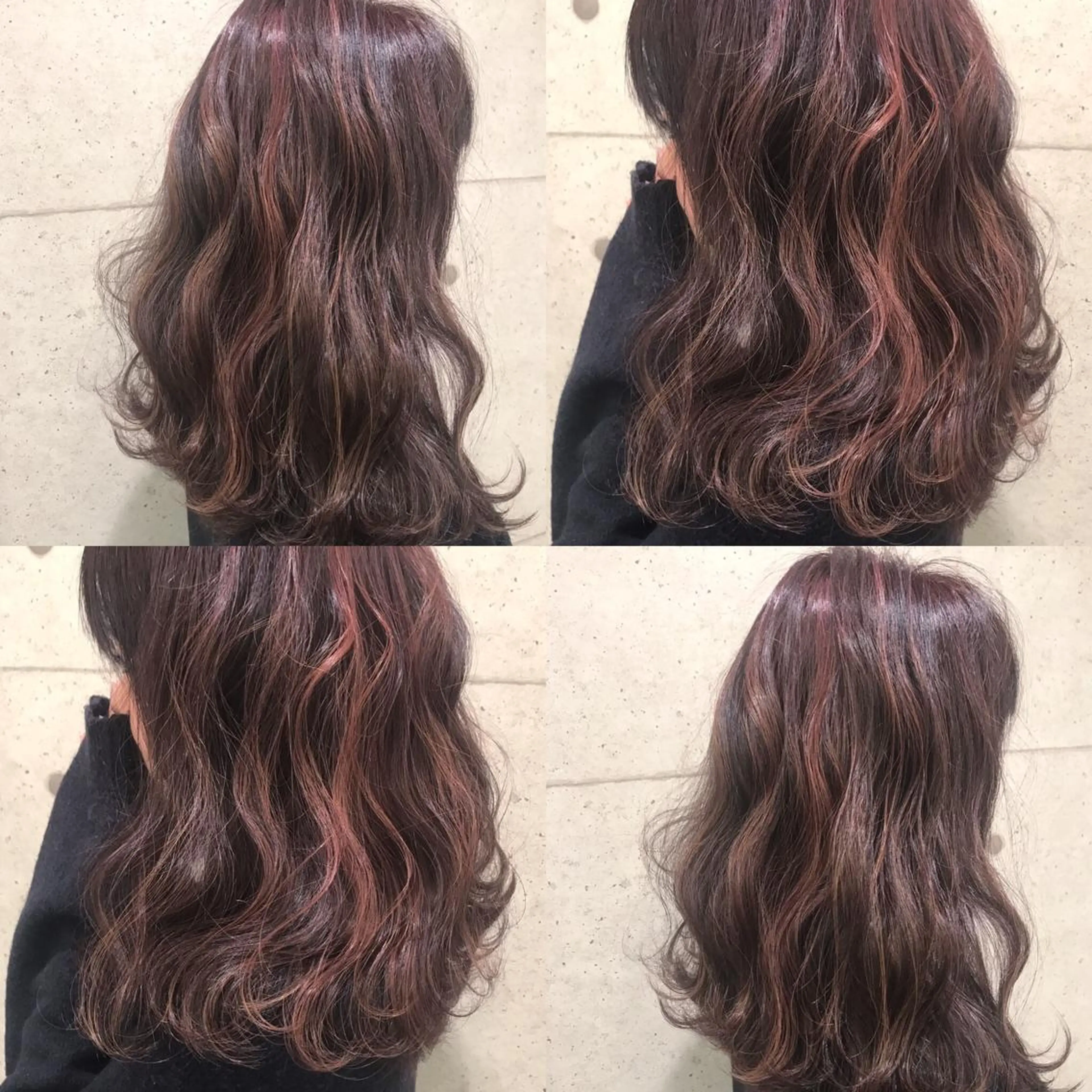 ロング カラー ヘアアレンジ グレージュ ハイライトカラー ピンクカラー ハイライト ヘアカラー トリートメント BANK'S hair所属・💐ケラチン 髪質改善寺坂雄飛💐のヘアスタイル