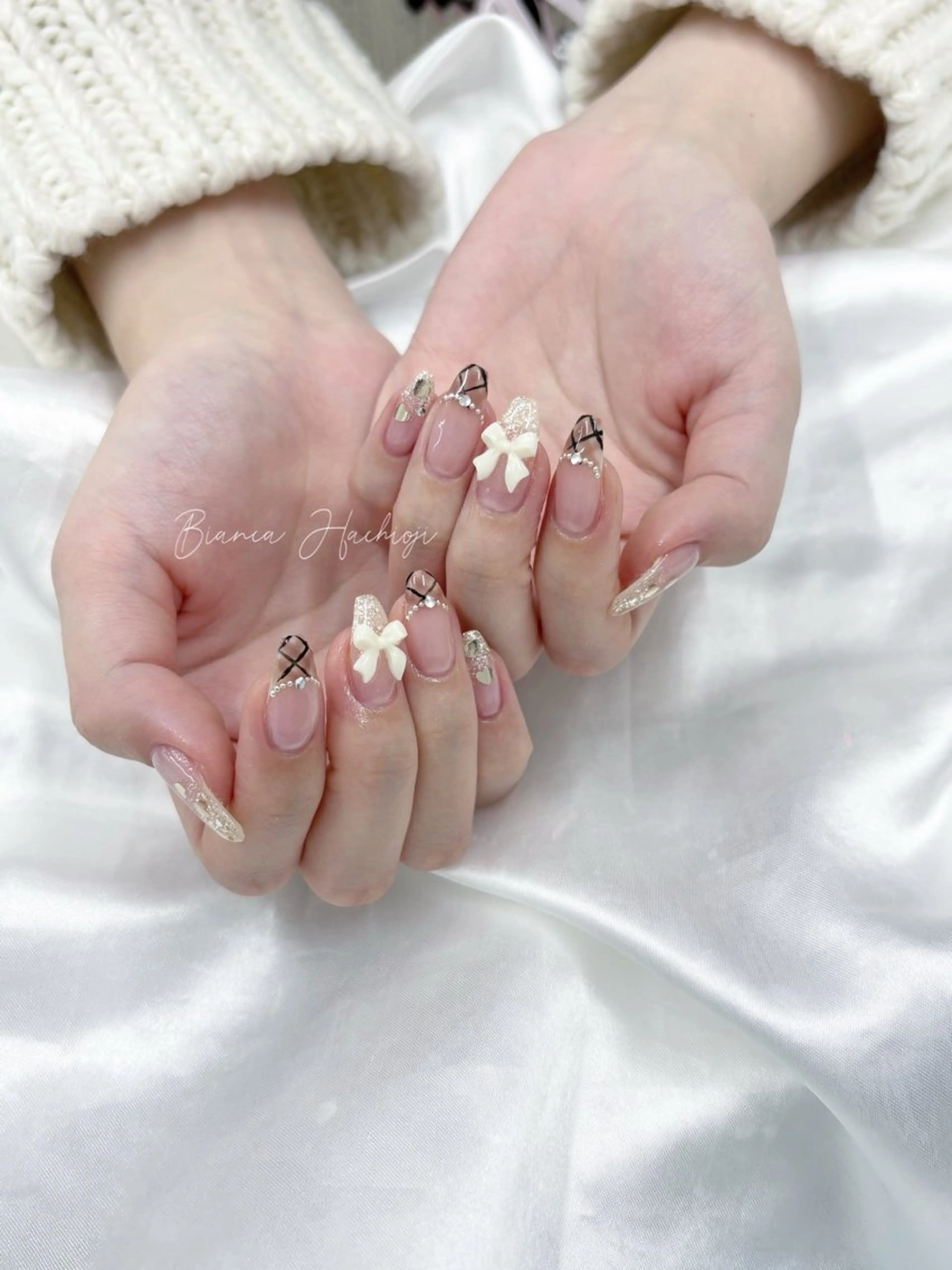 ネイル ハンドネイル Bianca🩶 SHIONOのネイルデザイン