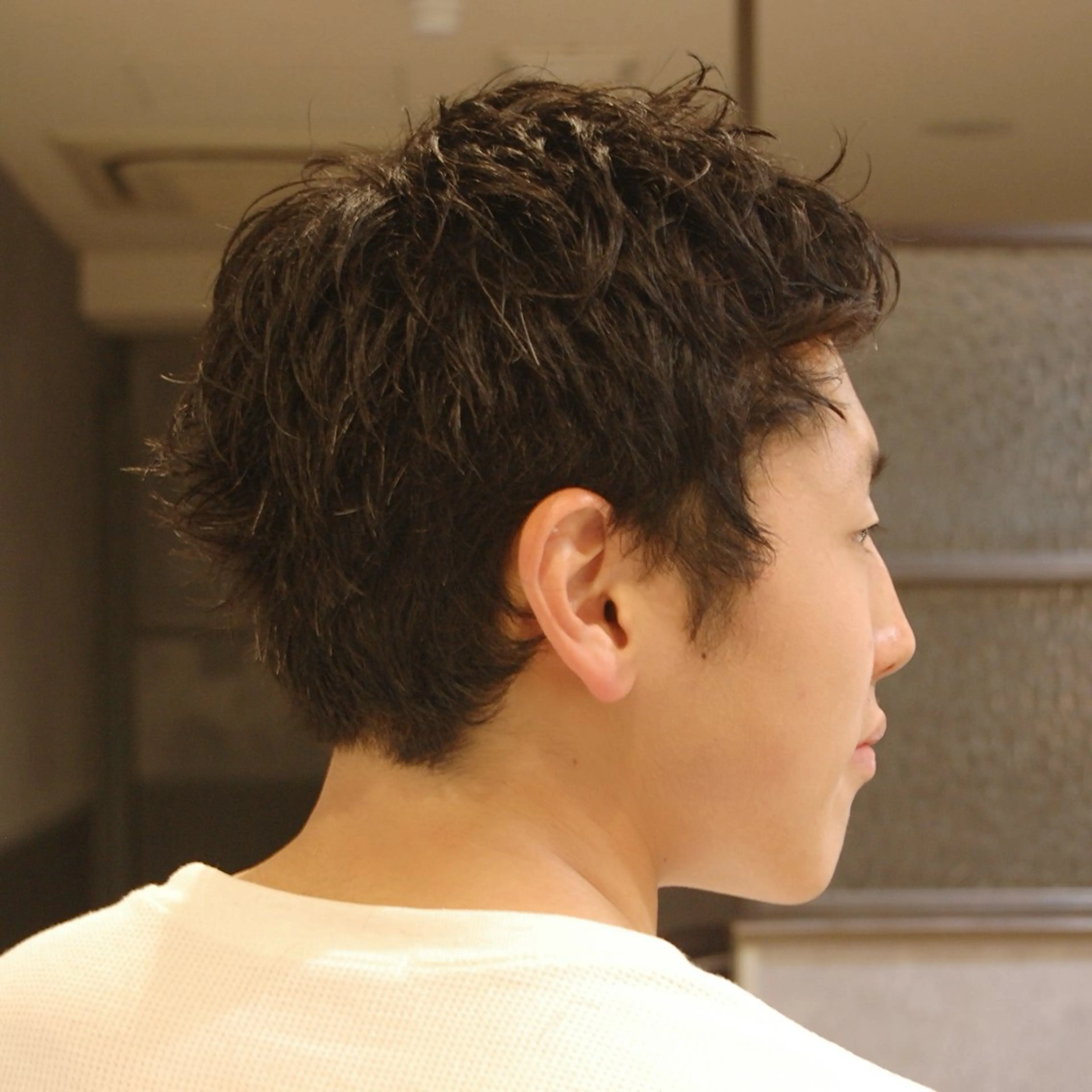 ショート カラー パーマ メンズ カット パーマ bococa kanta/メンズのヘアスタイル