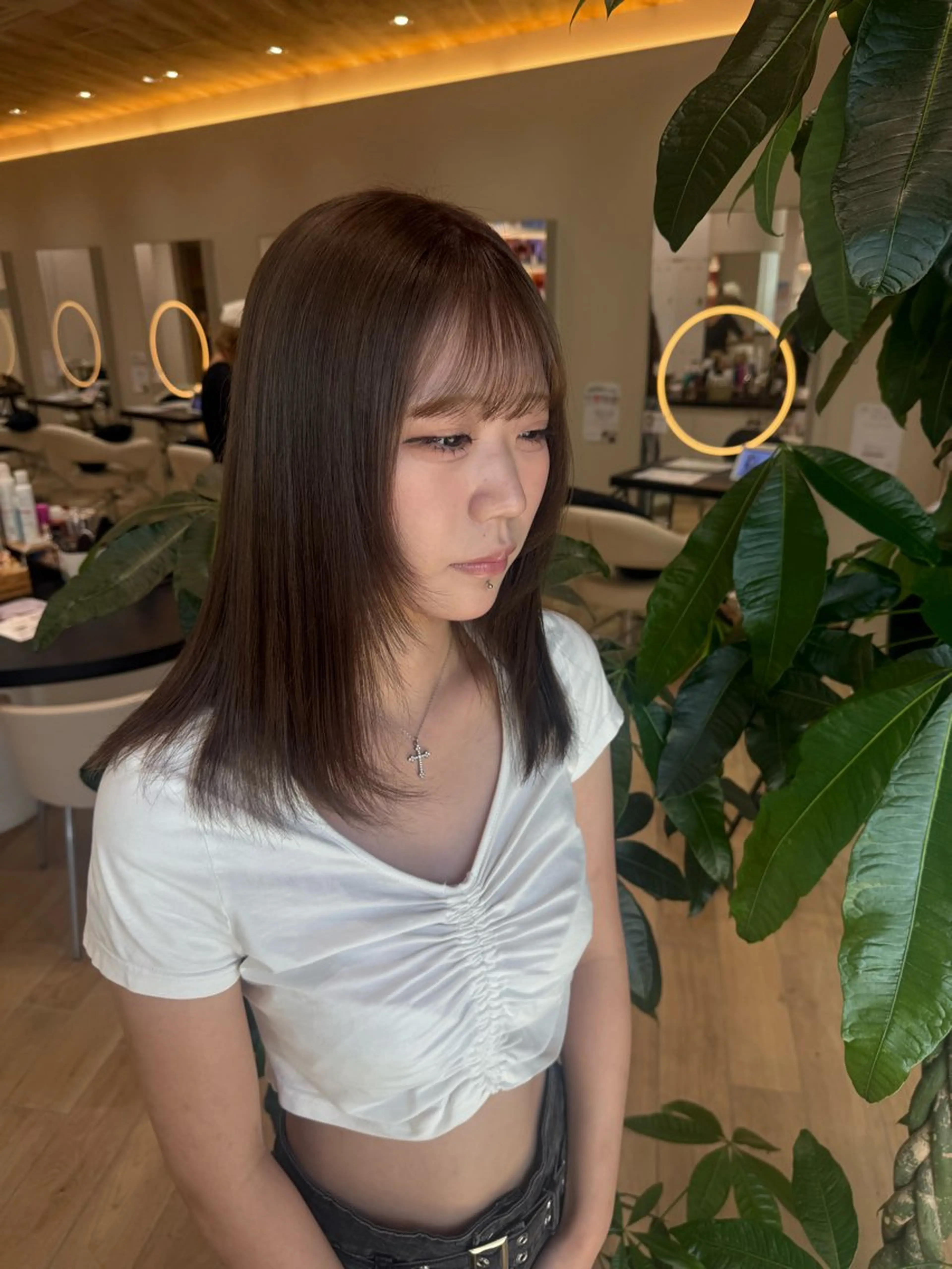 セミロング カラー ヘアカラー トリートメント 艶髪/似合わせカラー ️🫧りの️🫧のヘアスタイル