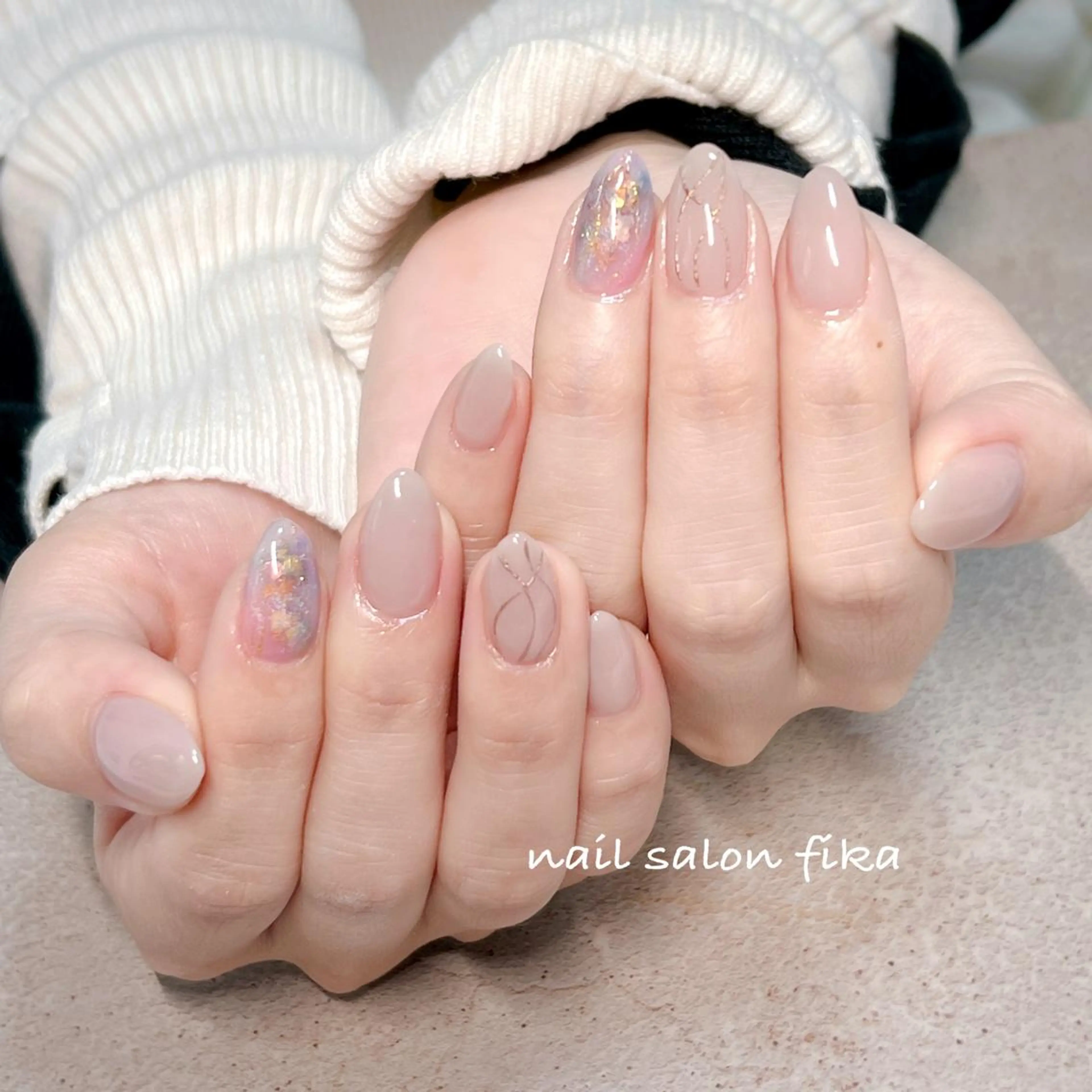 ネイル シンプルネイル nail salon fikaのネイルデザイン