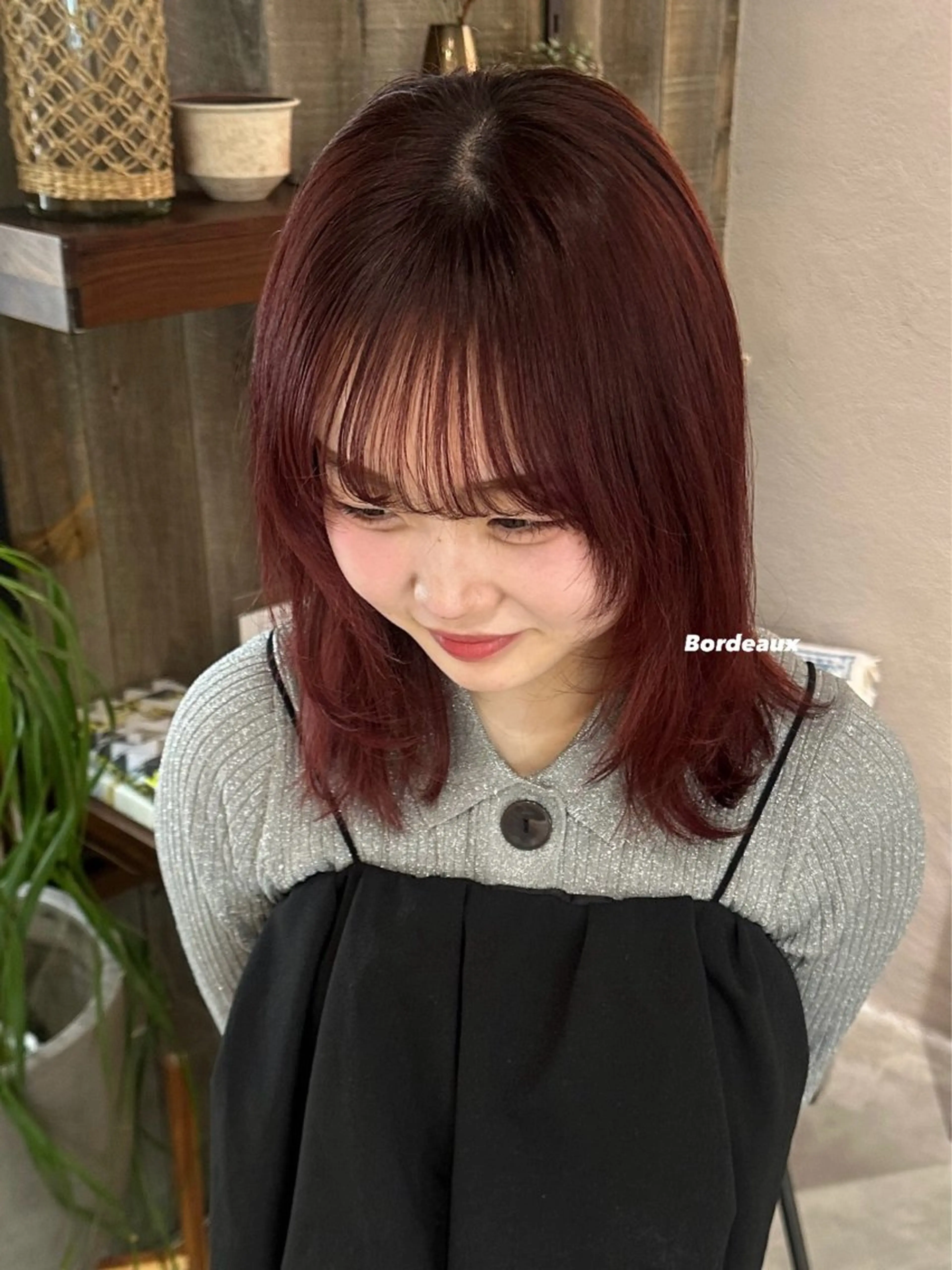 ミディアム カラー ヘアカラー トリートメント 暖色/レイヤーカット 🌙オノユリカのヘアスタイル