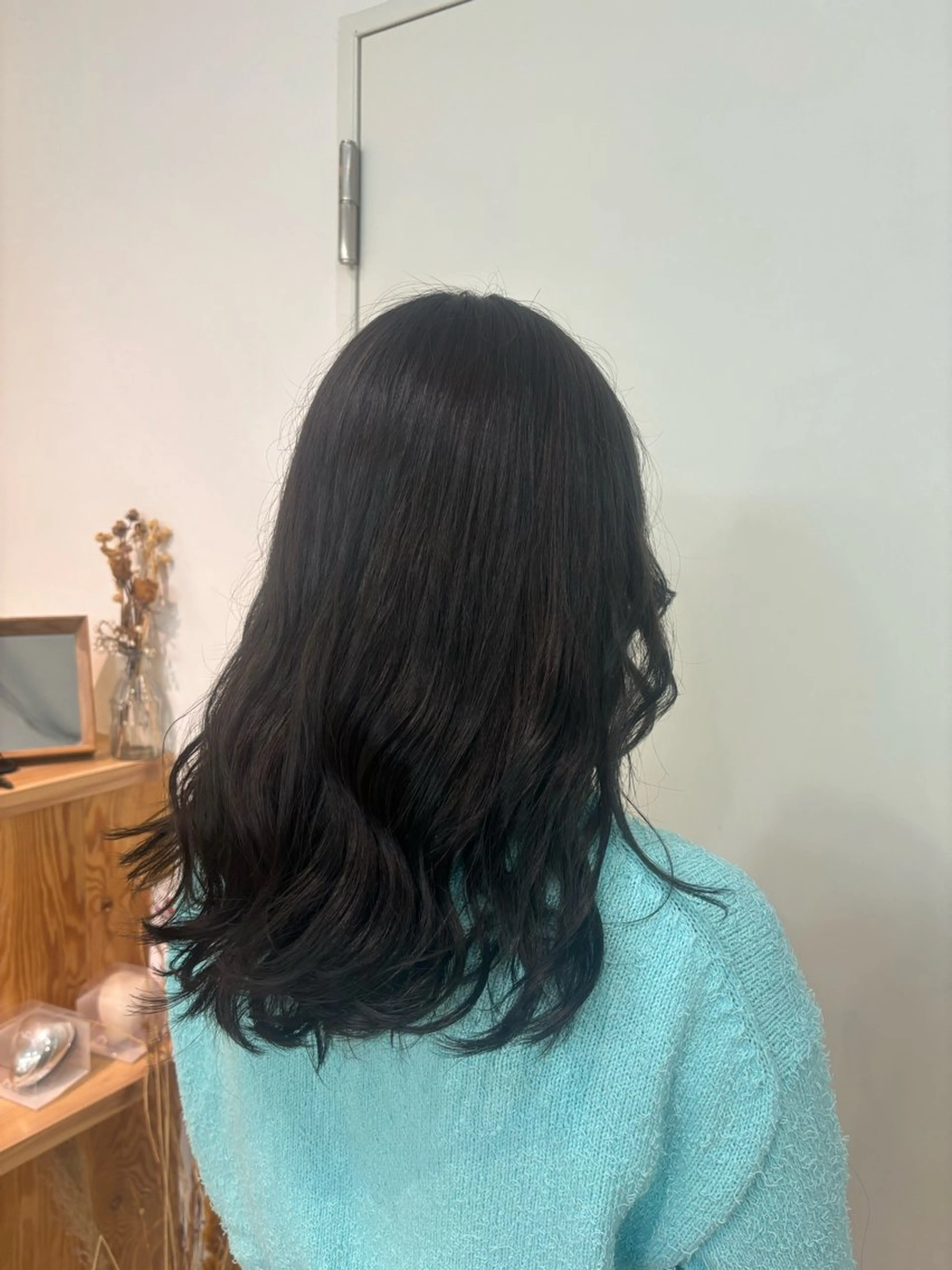 セミロング カラー カット ヘアカラー 室谷 ゆりあのヘアスタイル