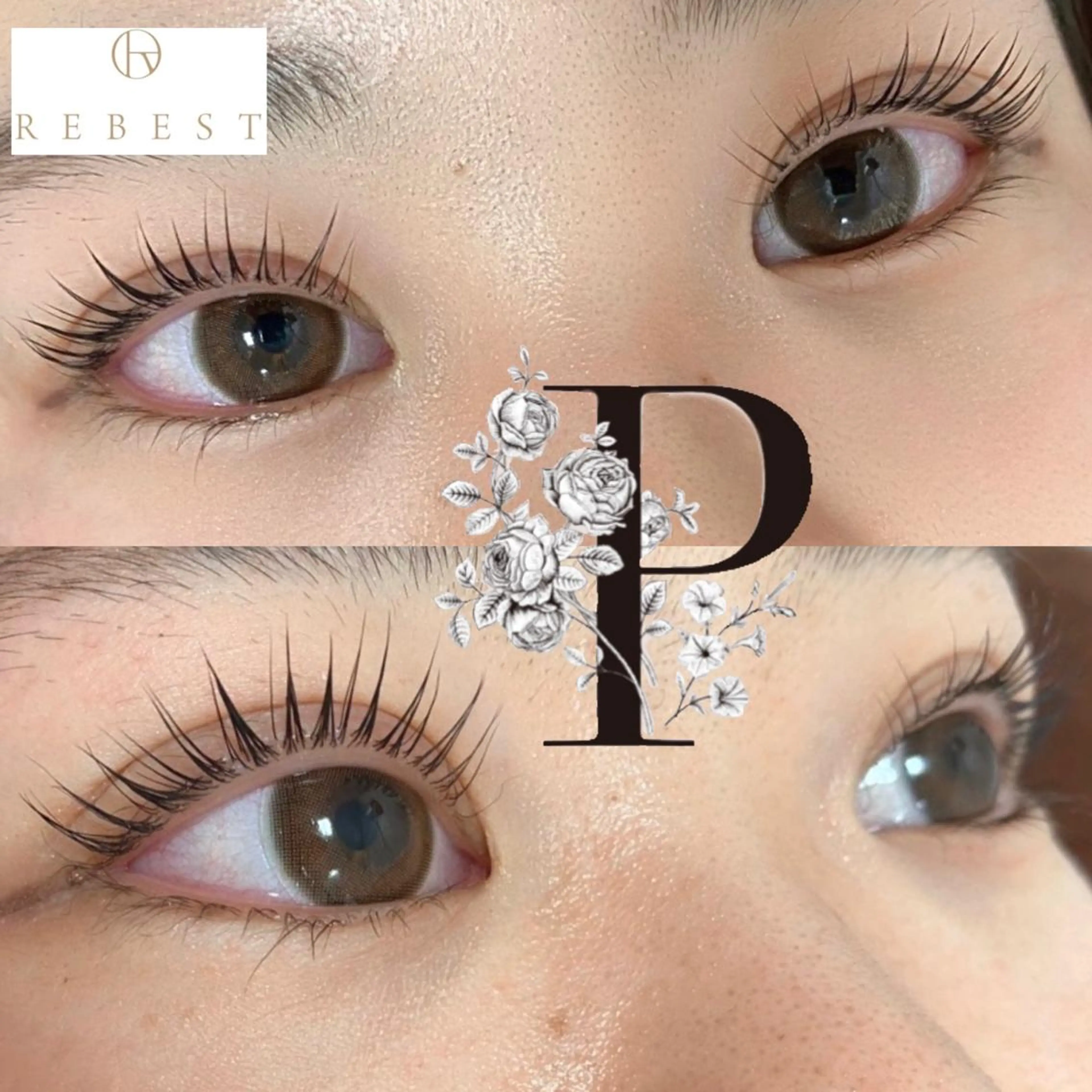 マツエク・マツパ パリジェンヌラッシュリフト マツパ 心斎橋REBEST HINATA🍒のマツエク・マツパデザイン