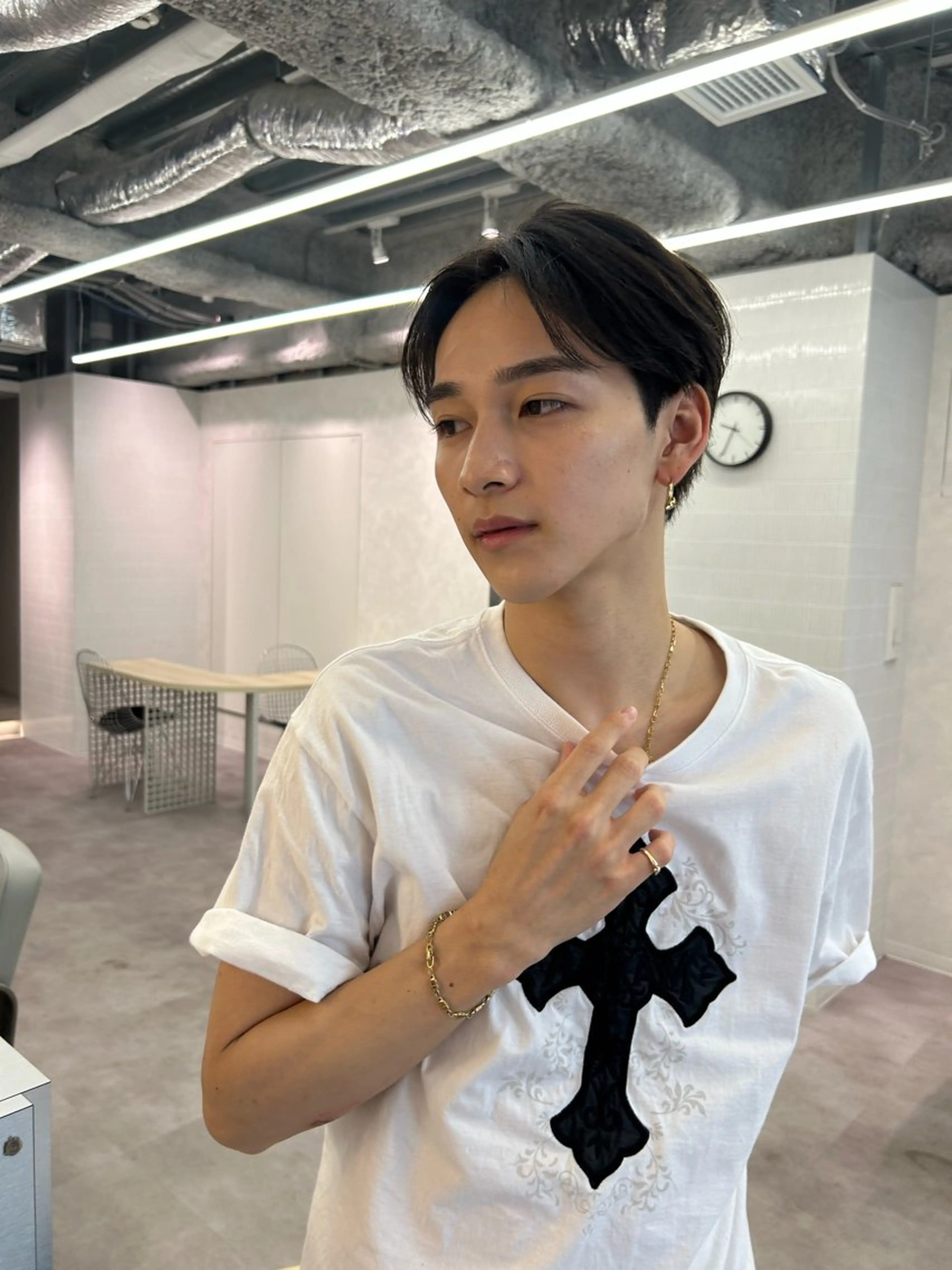 メンズ カット 縮毛矯正 横浜で一番パーマ 巻いてます田中ですのヘアスタイル