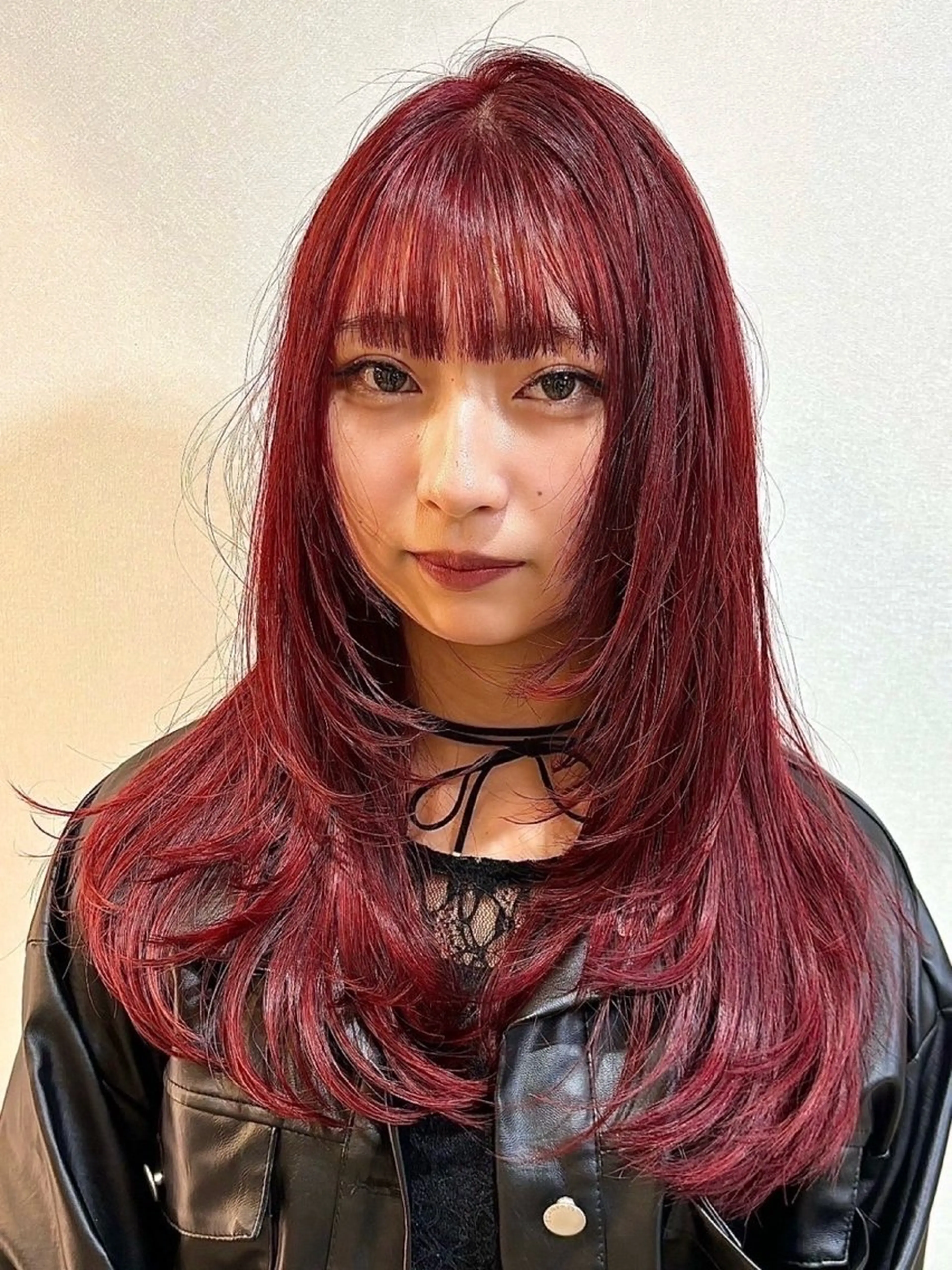 ロング カラー ダブルカラー レッドカラー カット ヘアカラー パーマ/暖色 /レイヤー/後藤海音のヘアスタイル