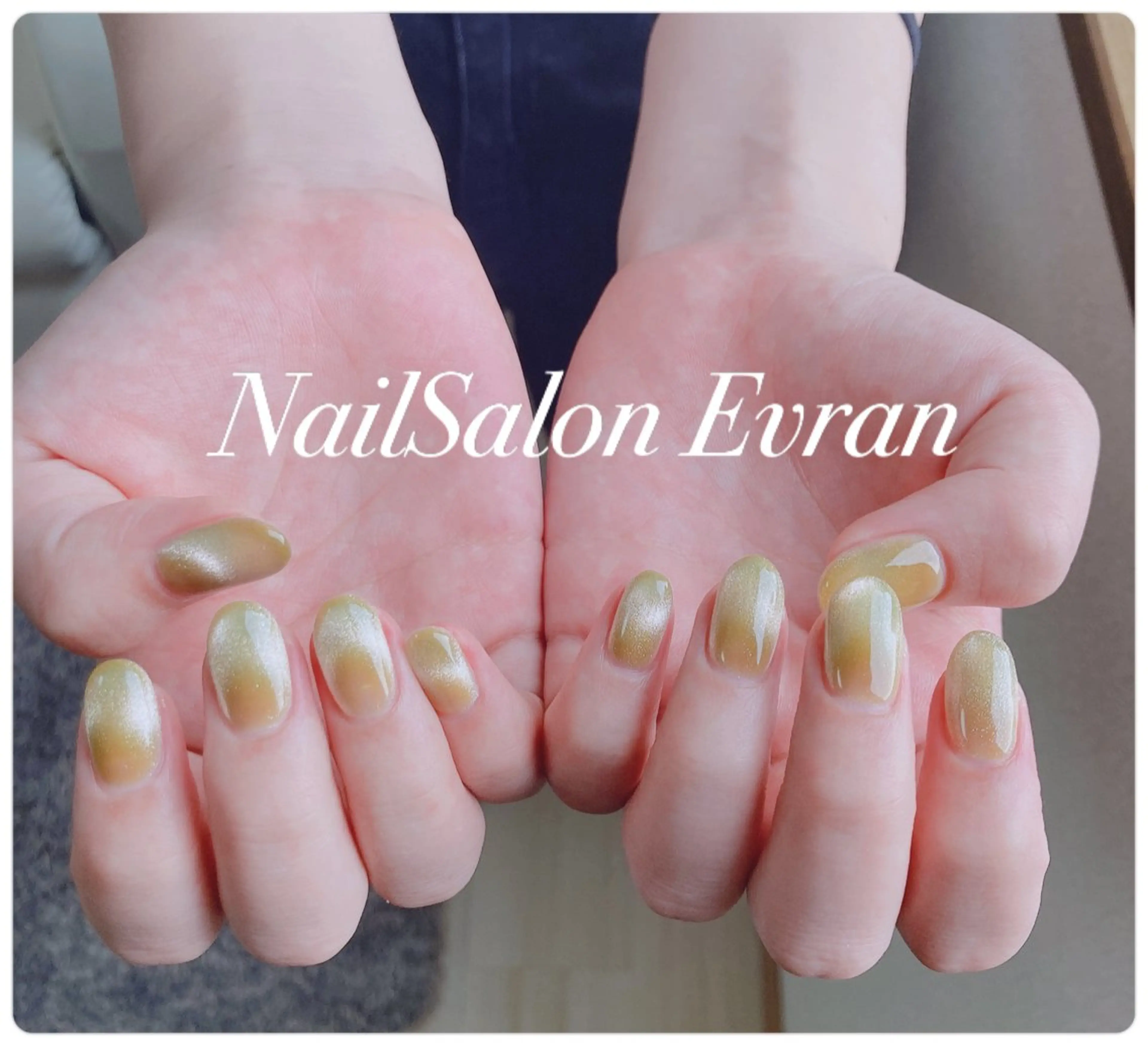 ネイル アートネイル フレンチネイル マグネットネイル 持ち込み ニュアンスネイル ハンドネイル Nail salon Evranのネイルデザイン