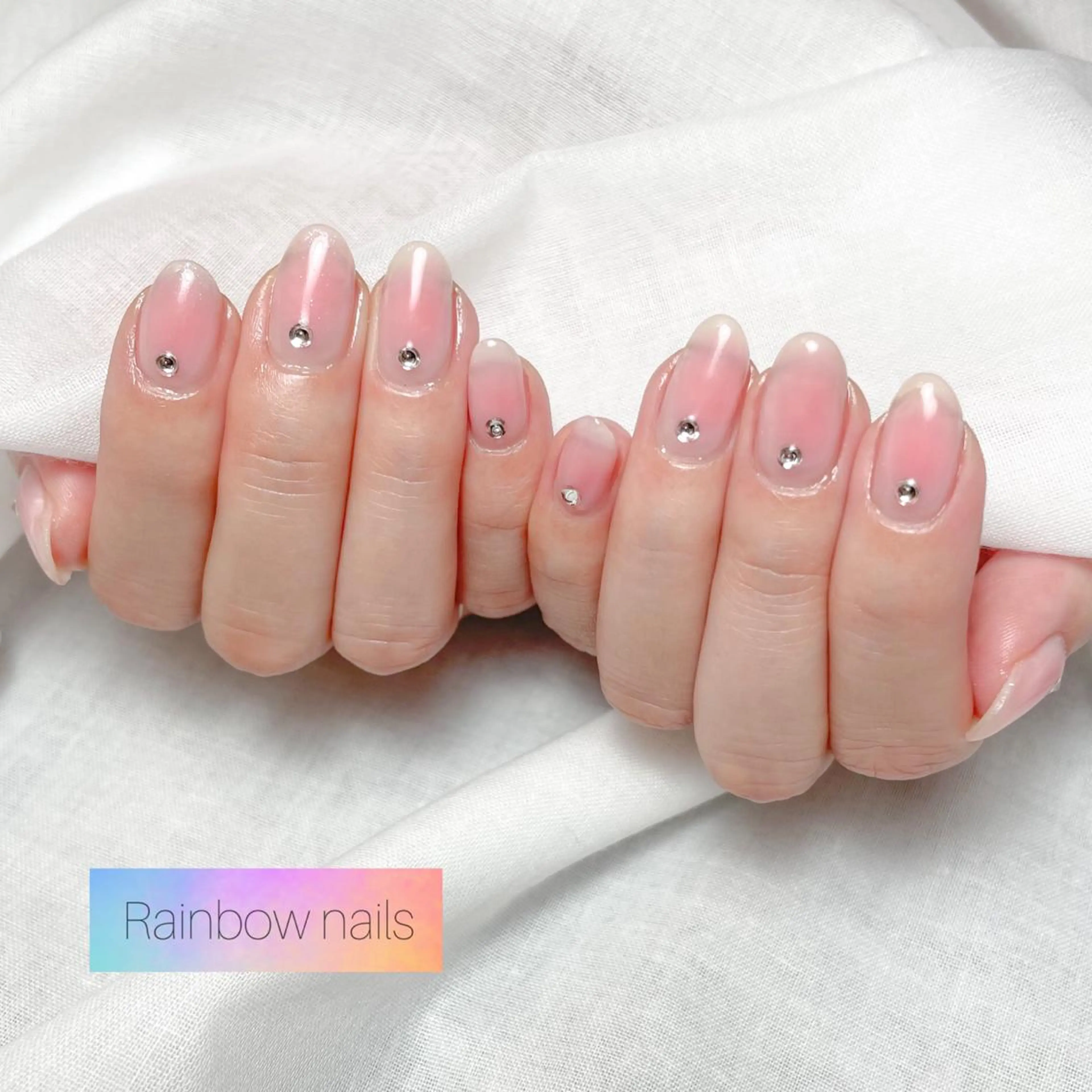 ネイル Rainbow nailsくろちゃんのネイルデザイン