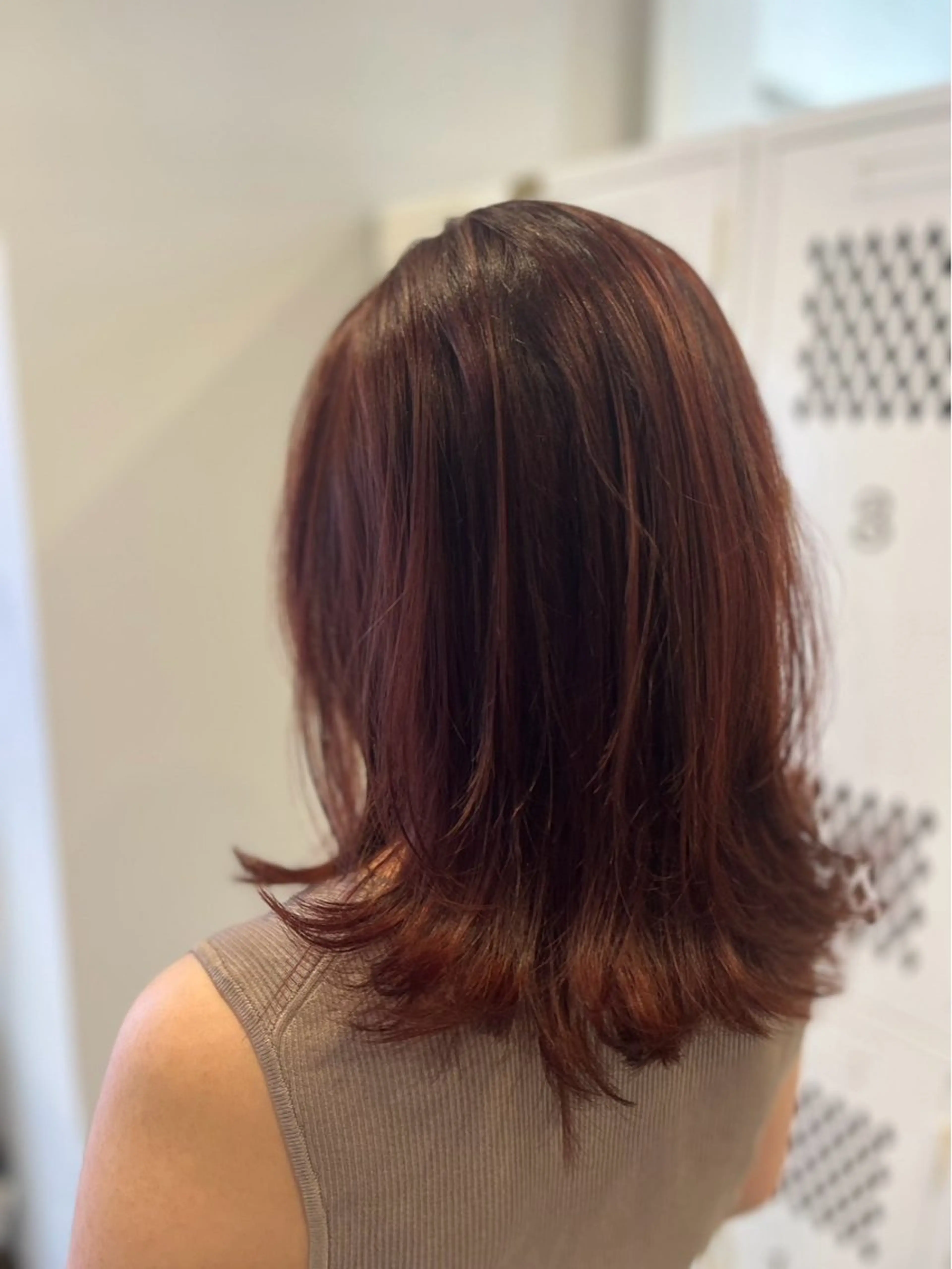 セミロング カットモデル 無料🌷スズのヘアスタイル