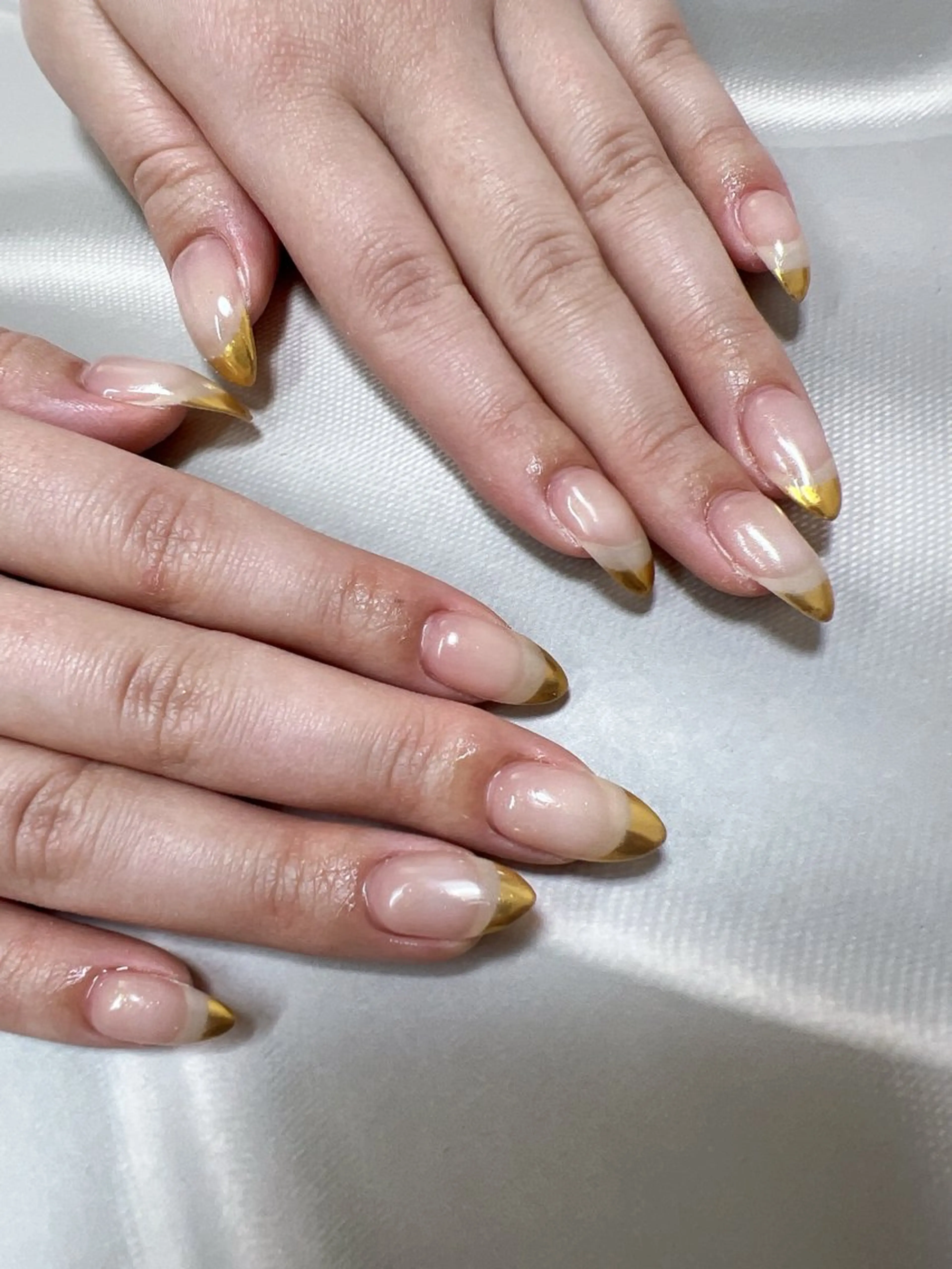 ネイル フレンチネイル ミラーネイル coco nailのネイルデザイン