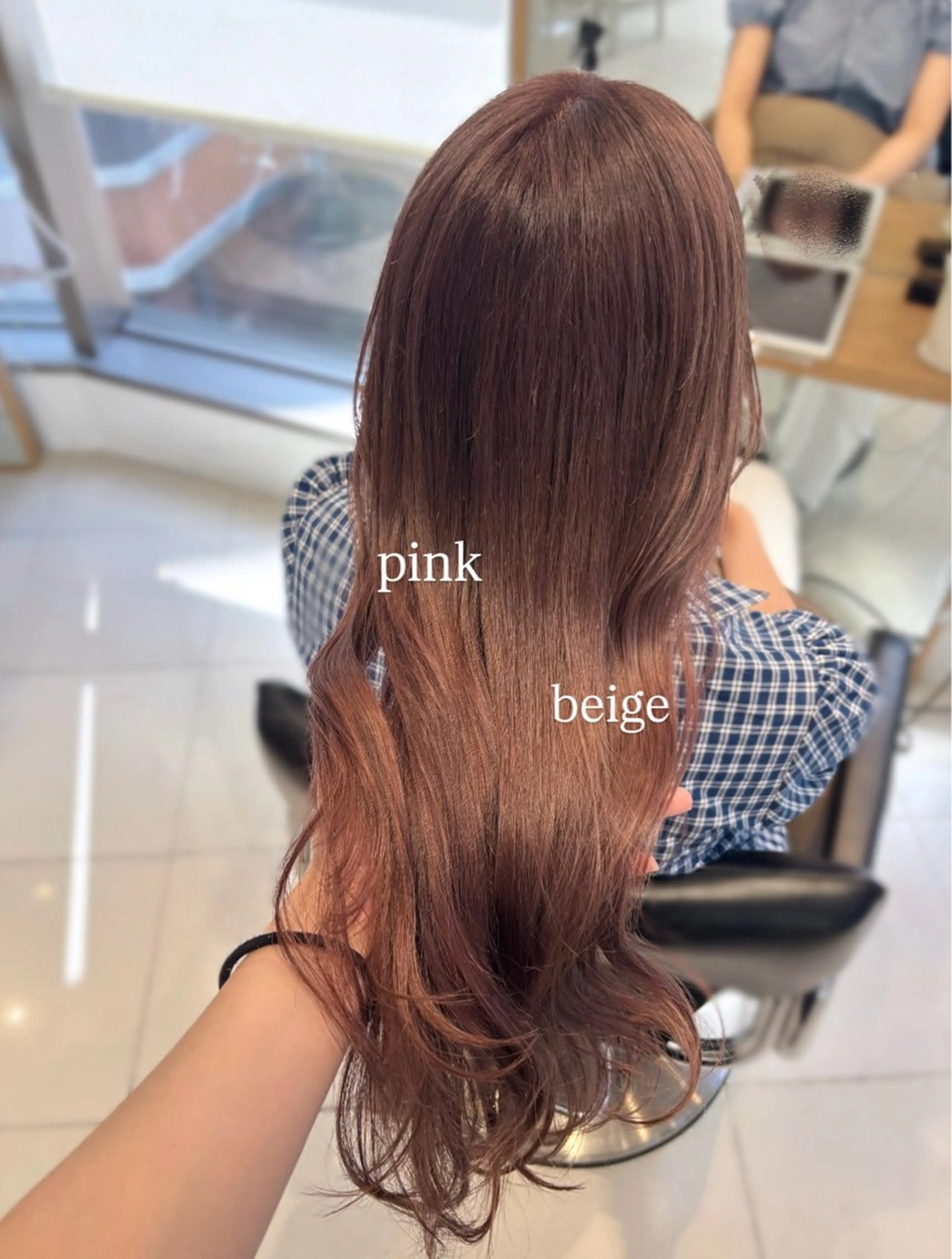 ロング カラー ヘアカラー トリートメント ハイトーン/ レイヤーカットyuiのヘアスタイル