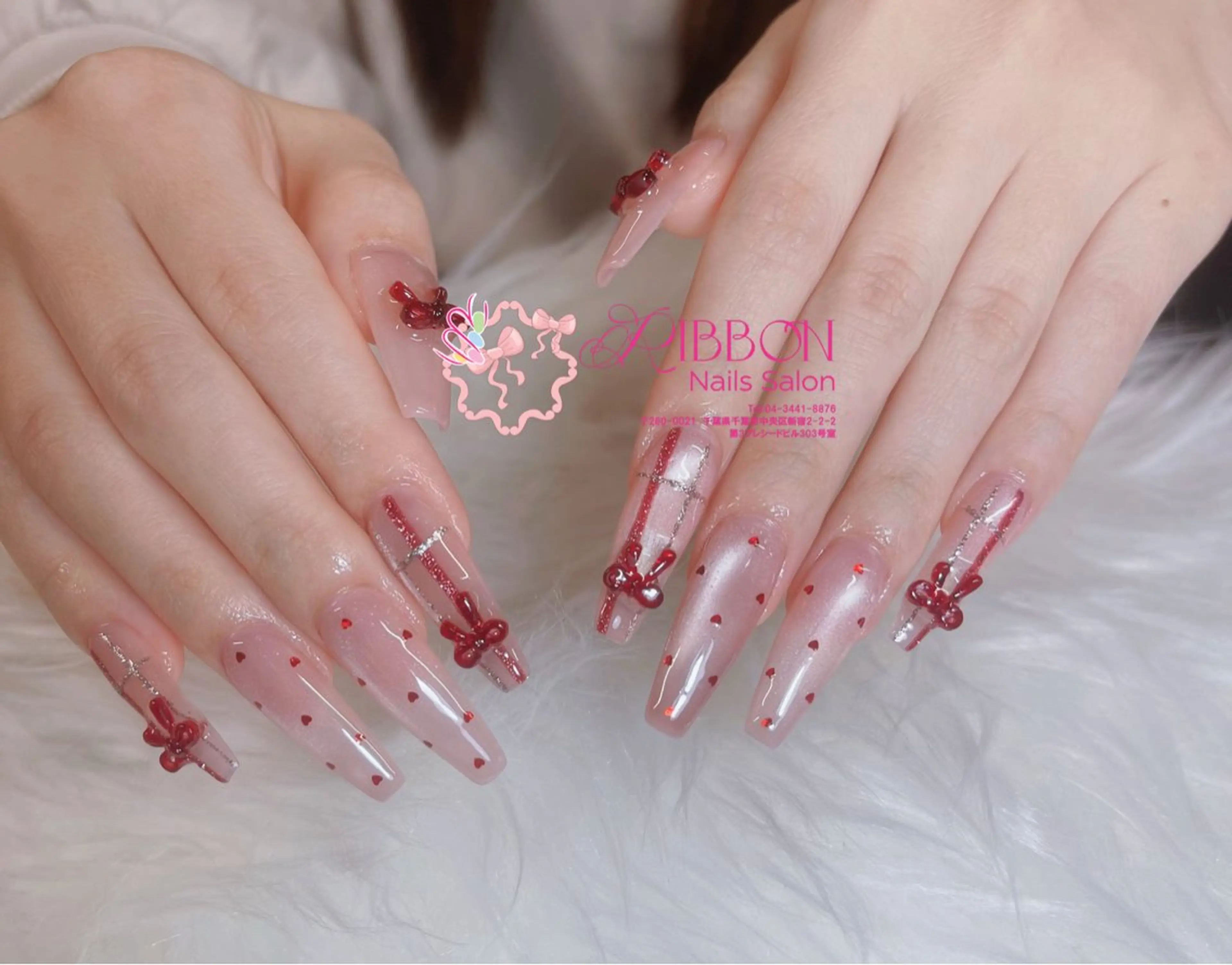 ネイル チークネイル フットネイル フレンチネイル グラデーション 韓国ネイル ハンドネイル Ribbonnail salonのネイルデザイン