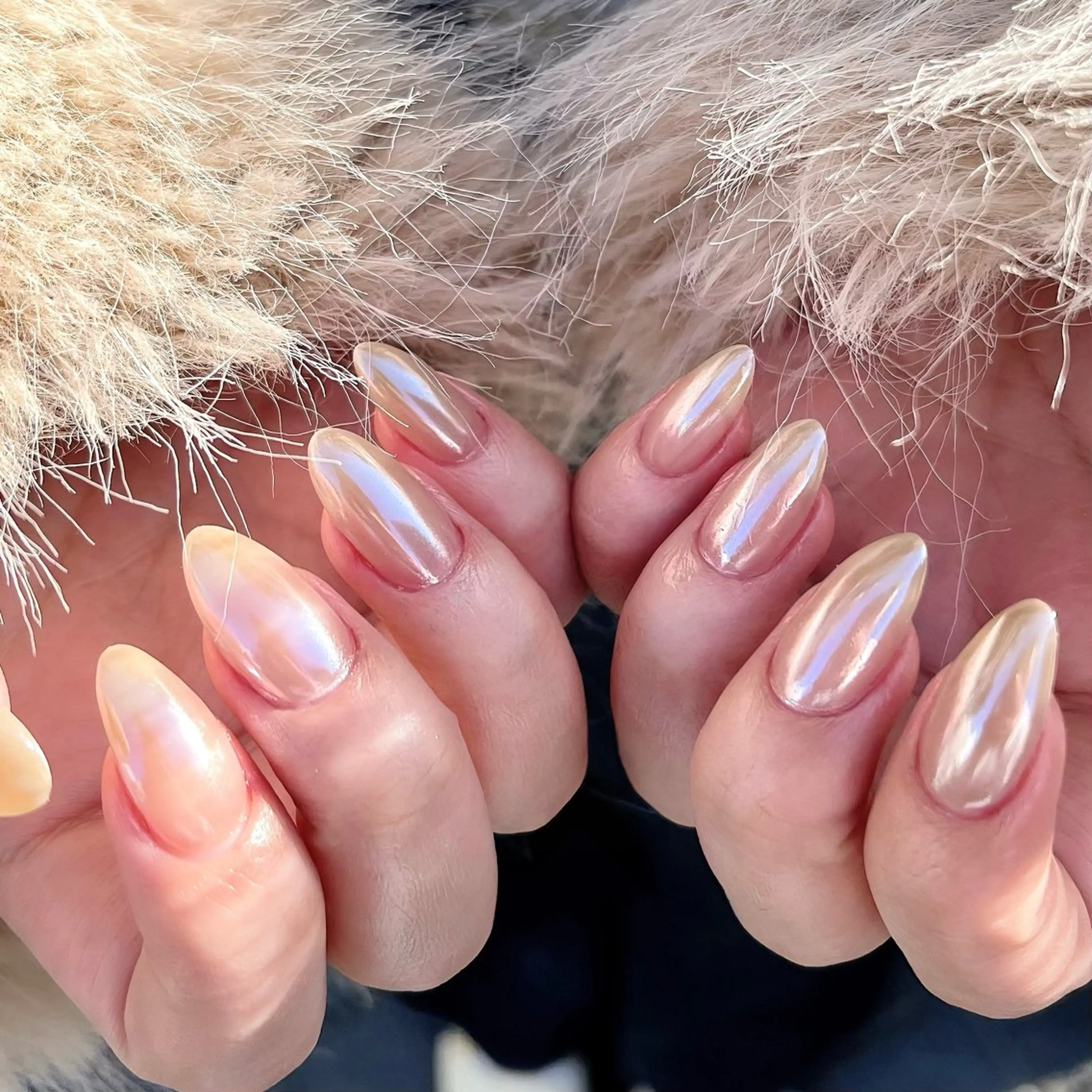 ネイル アートネイル マグネットネイル ミラーネイル ニュアンスネイル リボン ハンドネイル 🫧OPELIA NAIL渋谷🫧のネイルデザイン