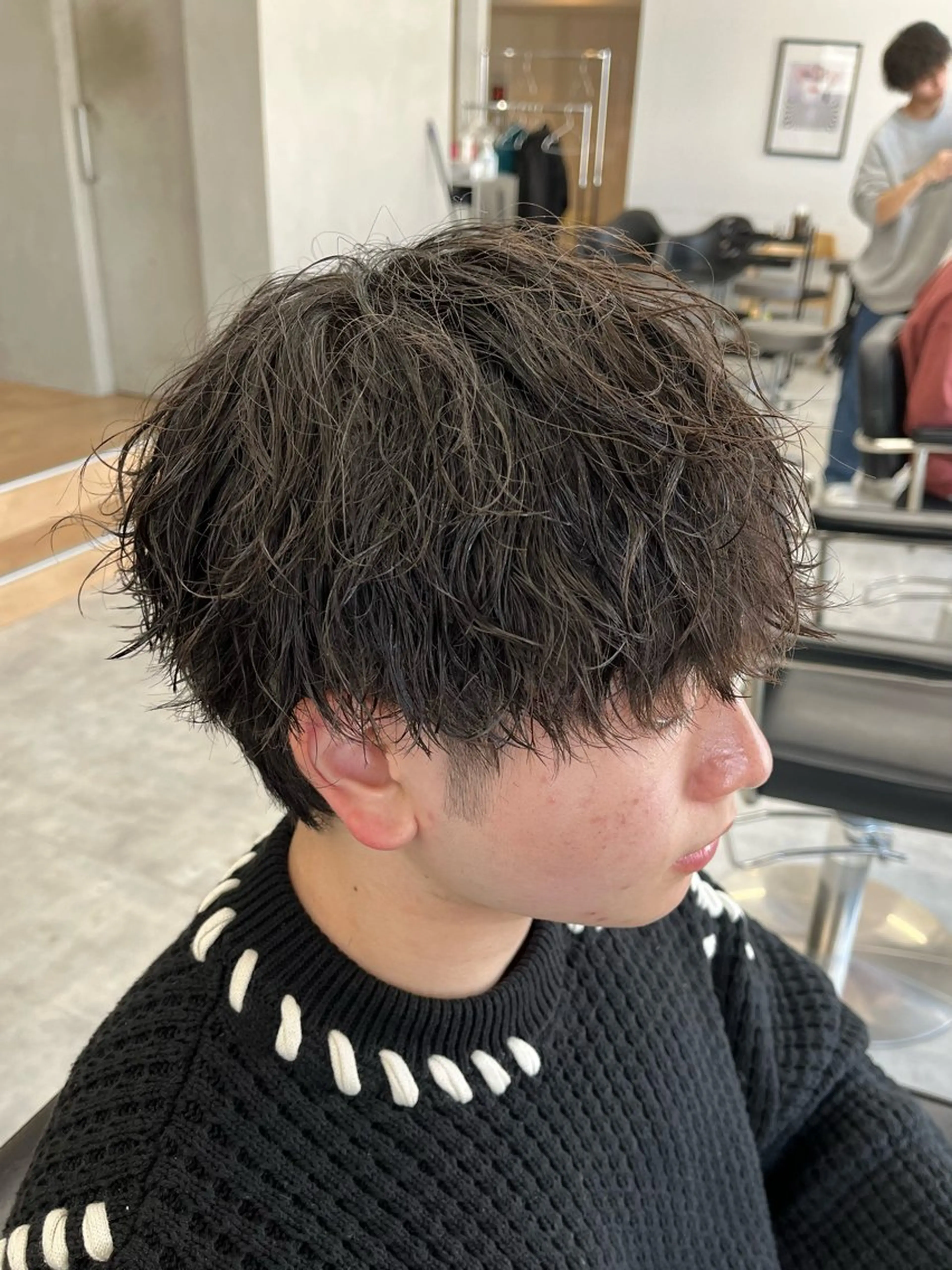 ショート パーマ メンズ メンズパーマ ツイストスパイラルパーマ スパイラルパーマ カット パーマ 新潟メンズパーマ 新潟駅/小田拓実のヘアスタイル