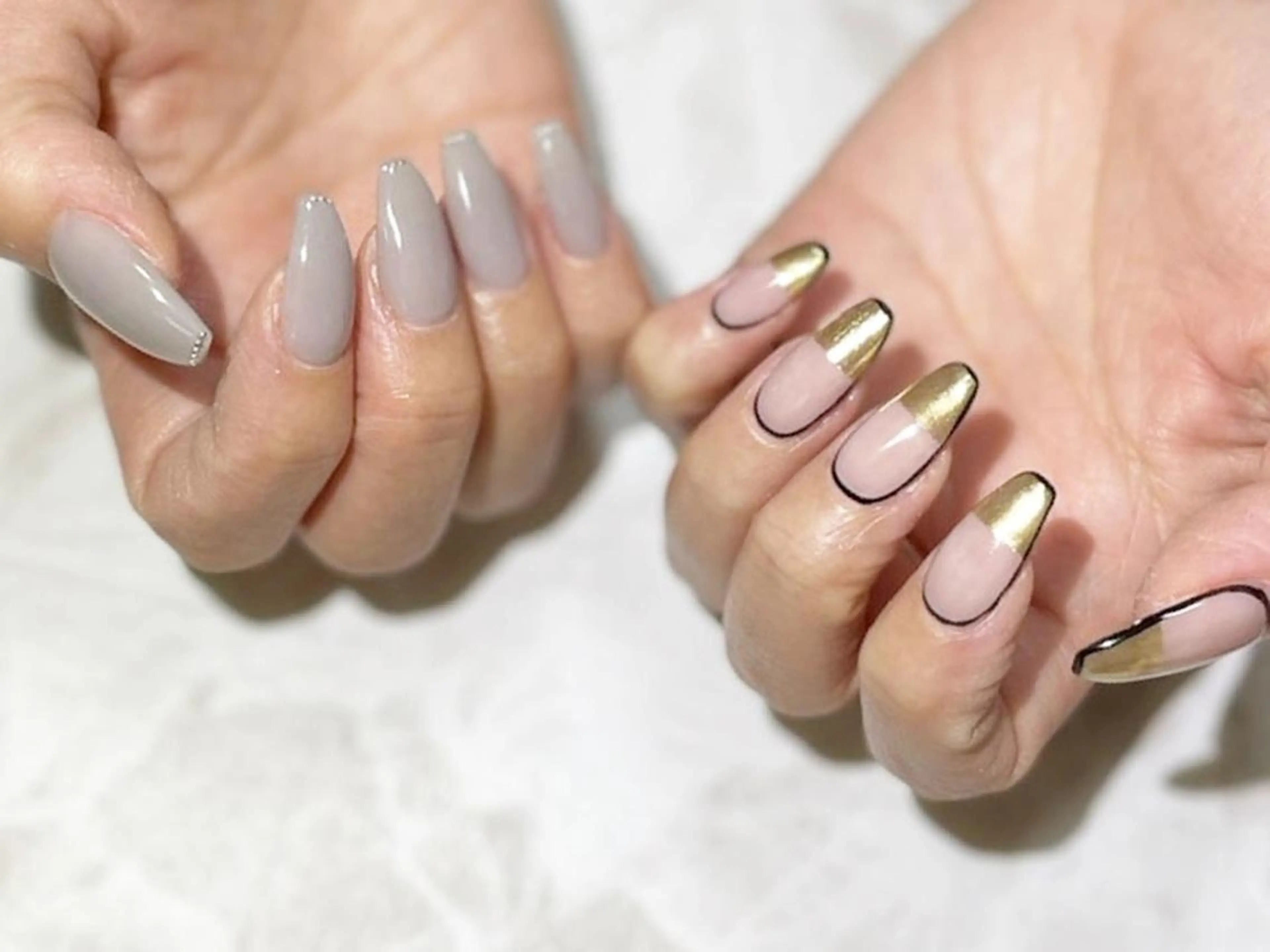 ネイル フットネイル フレンチネイル ミラーネイル ニュアンスネイル シンプルネイル ネイル フフラ所属・nail fufla ♡yamane♡のネイルデザイン