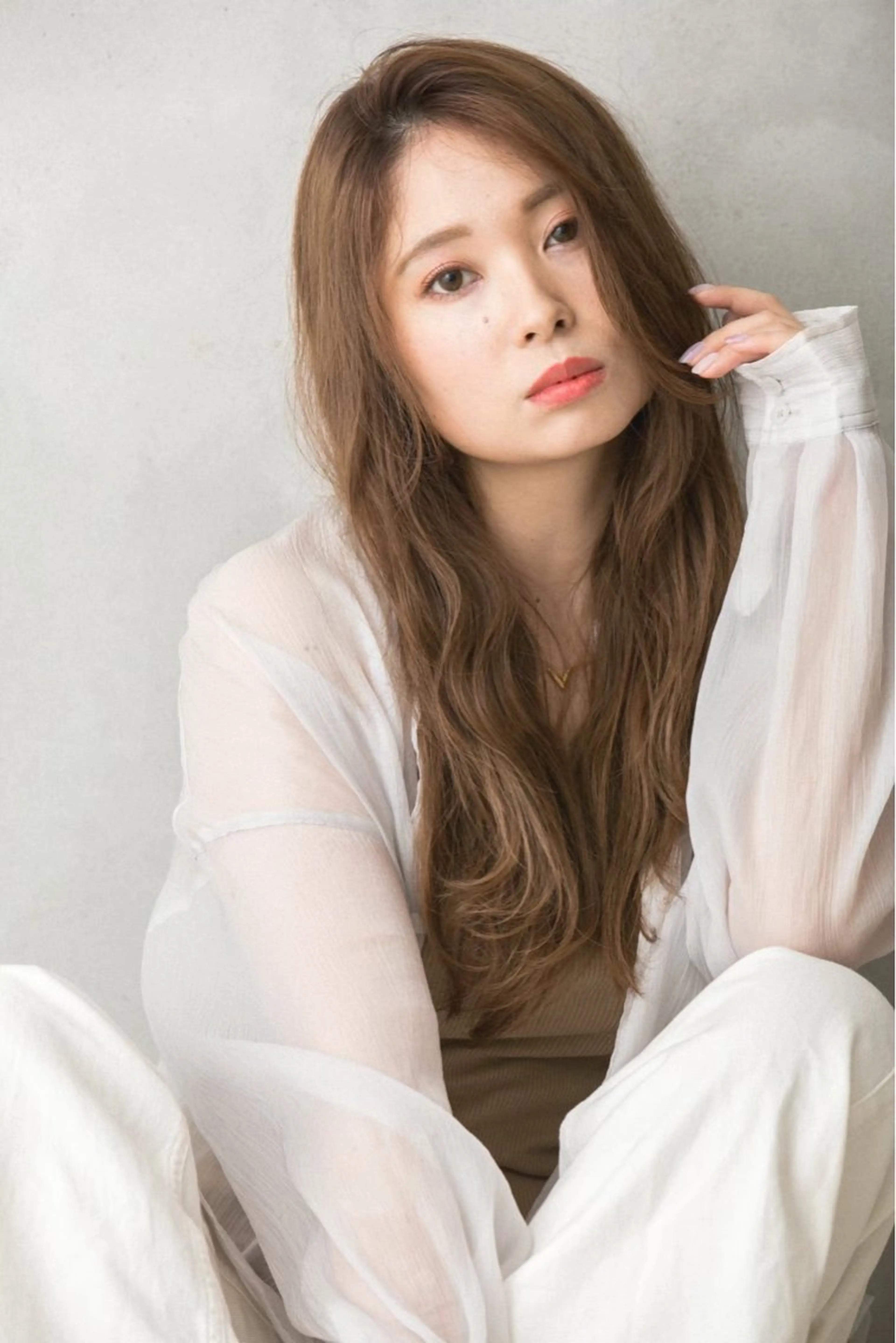ロング カラー ベージュカラー ブリーチ 似合わせカット✨ 透明感カラー✨kyoのヘアスタイル