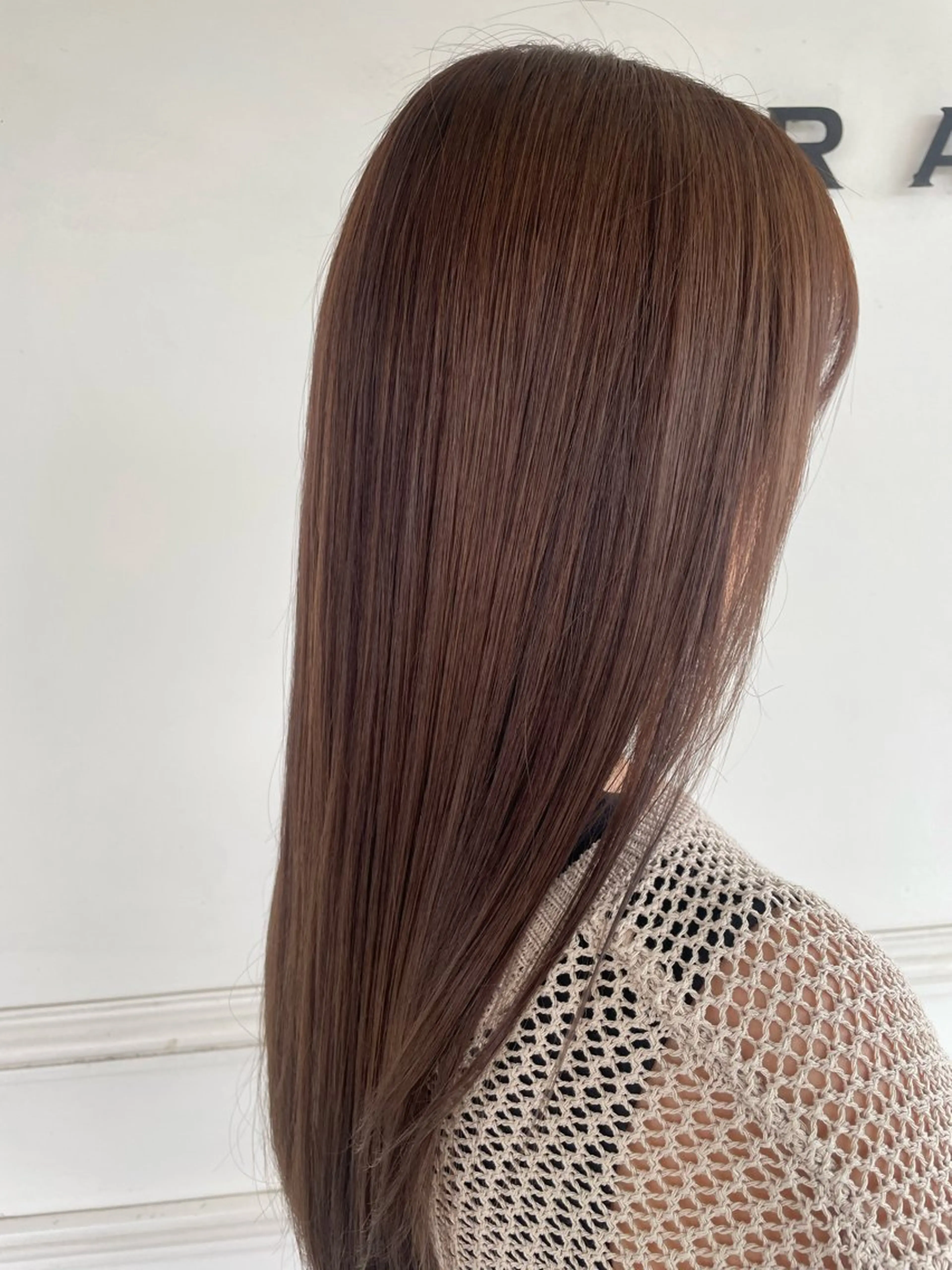 セミロング ヘアカラー トリートメント 長岡 香澄のヘアスタイル
