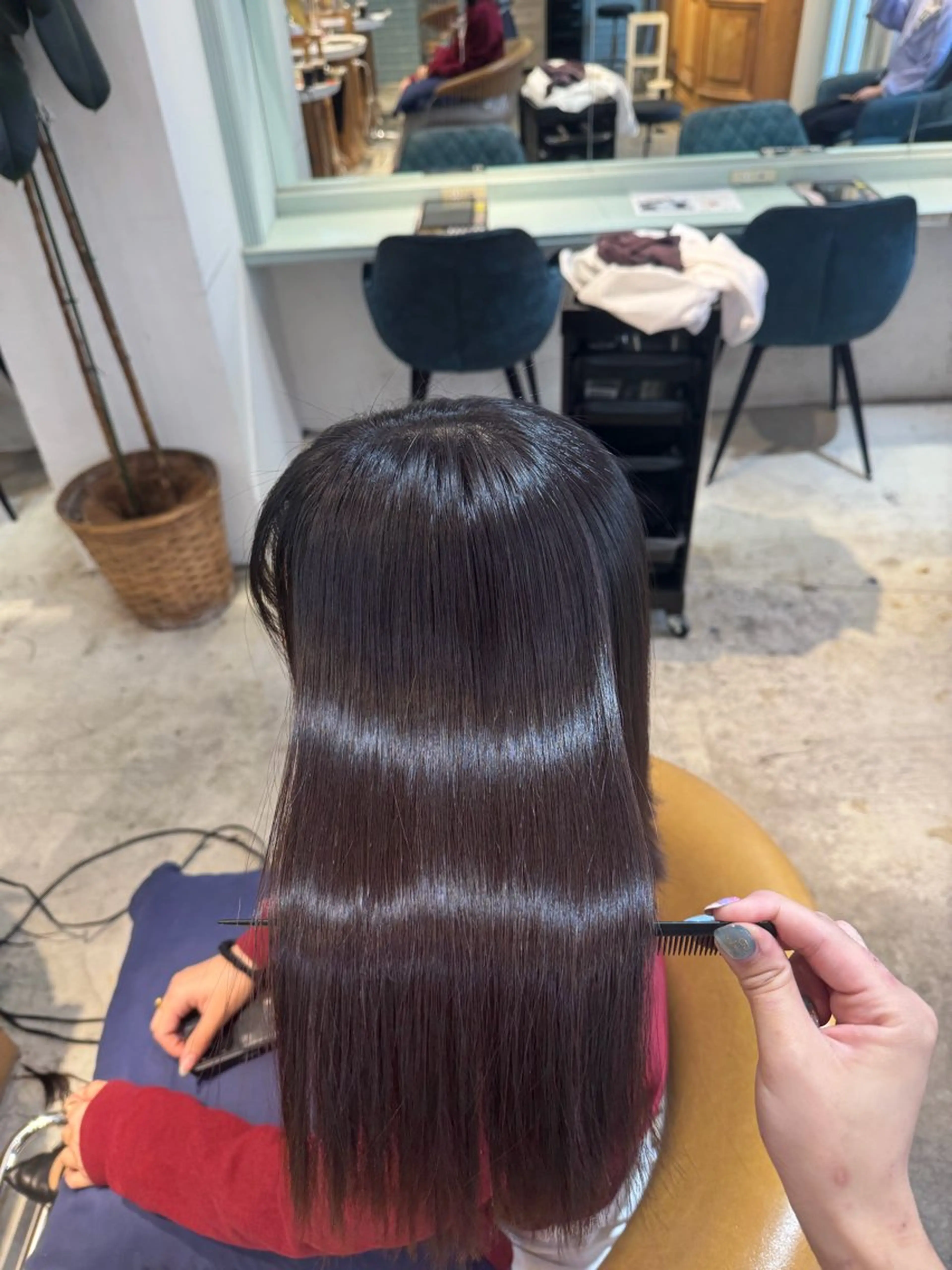 ロング 髪質改善 縮毛矯正 カット ヘアカラー トリートメント ヘアセット 髪質改善/ボブ /韓国/erikoのヘアスタイル